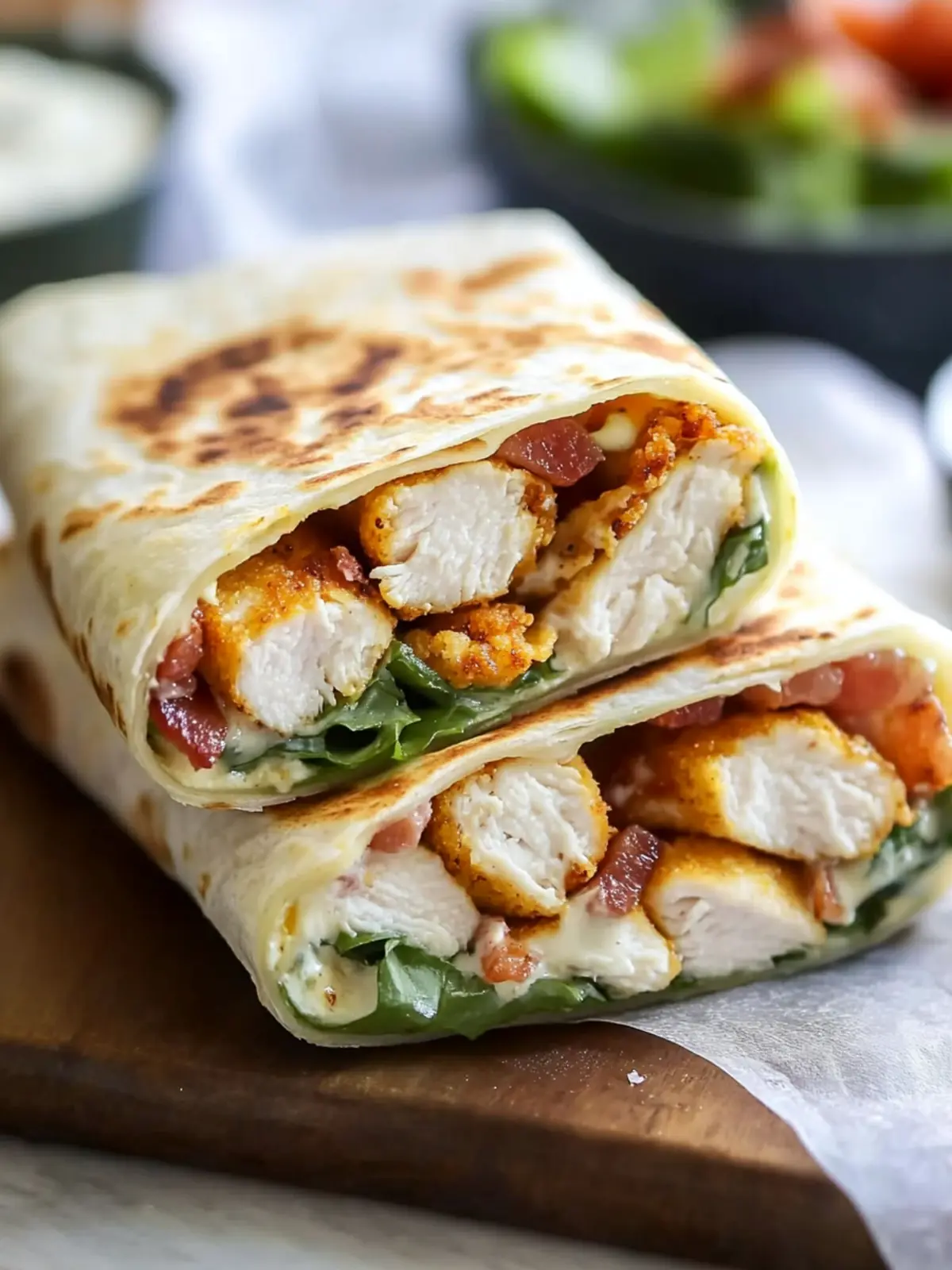 Crispy Chicken Bacon Ranch Wraps for Quick Flavor Adventures 4 Crispy Chicken Bacon Ranch Wraps