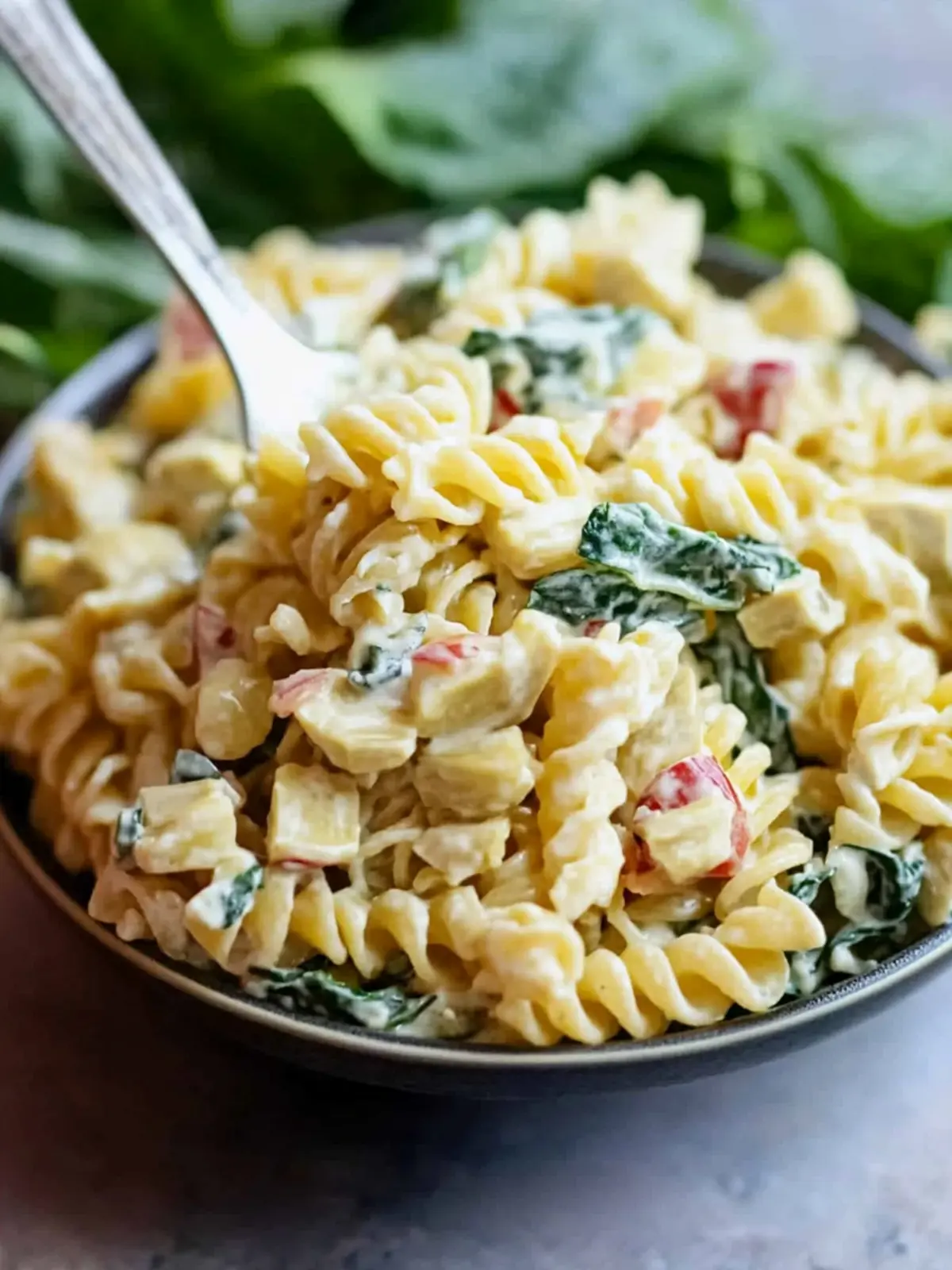 Creamy Spinach Artichoke Pasta Salad for Perfect Gatherings 2 Spinach Artichoke Pasta Salad