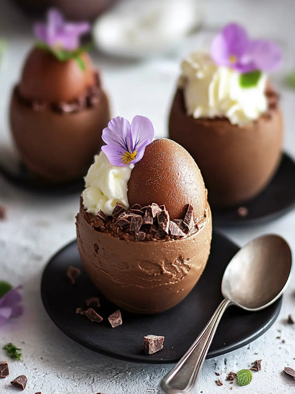 Decadent Chocolate Mousse Easter Eggs You Can Make Fast 4 Chocolate mousse Easter eggs