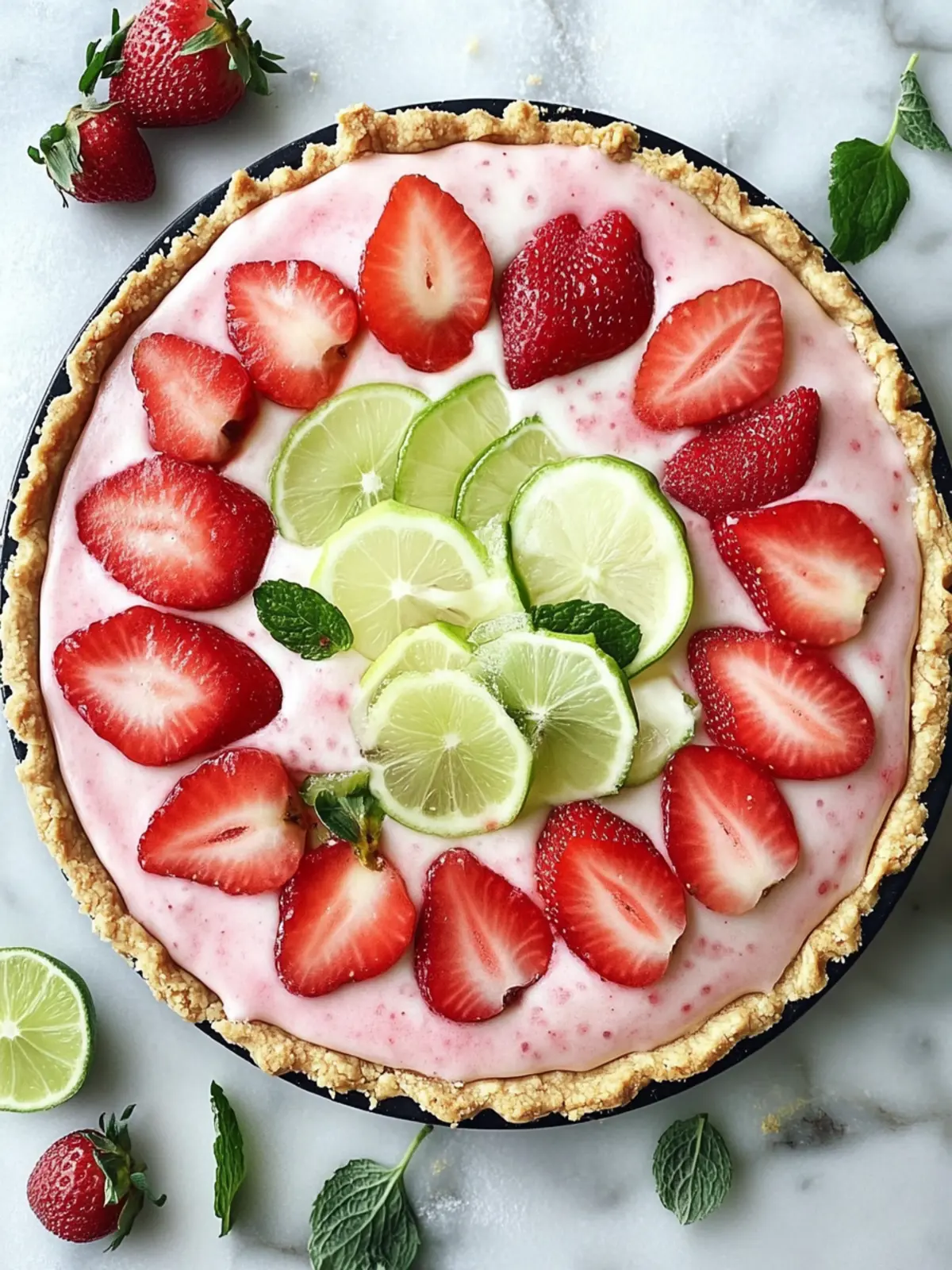 Delicious Strawberry Margarita Pie with Salty Pretzel Crust 5 Strawberry Margarita Pie