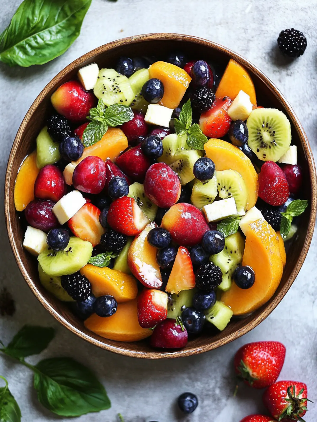 Delicious Summer Fruit Salad with Honey-Lemon Dressing Recipe 2 Summer Fruit Salad with Honey-Lemon Dressing