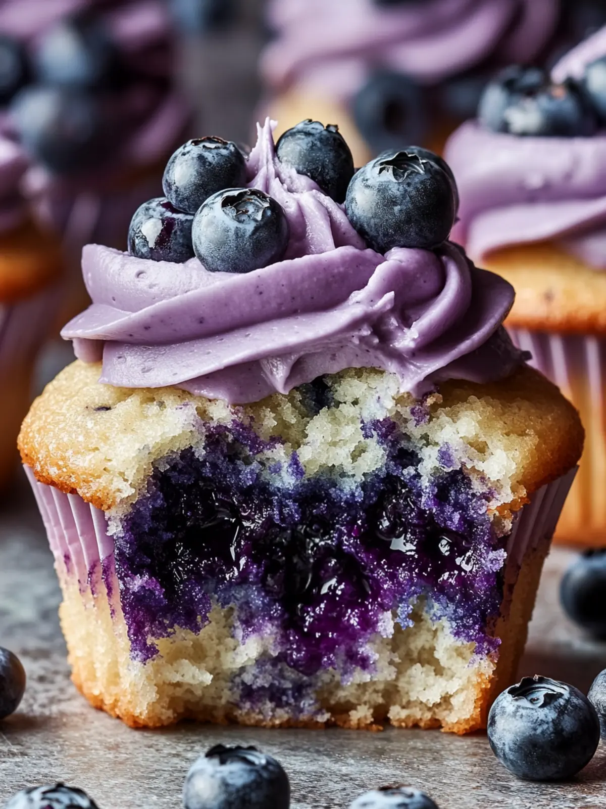 Triple Blueberry Cupcakes with Blueberry Filling Recipe Bliss 2 Triple Blueberry Cupcakes with Blueberry Filling Recipe