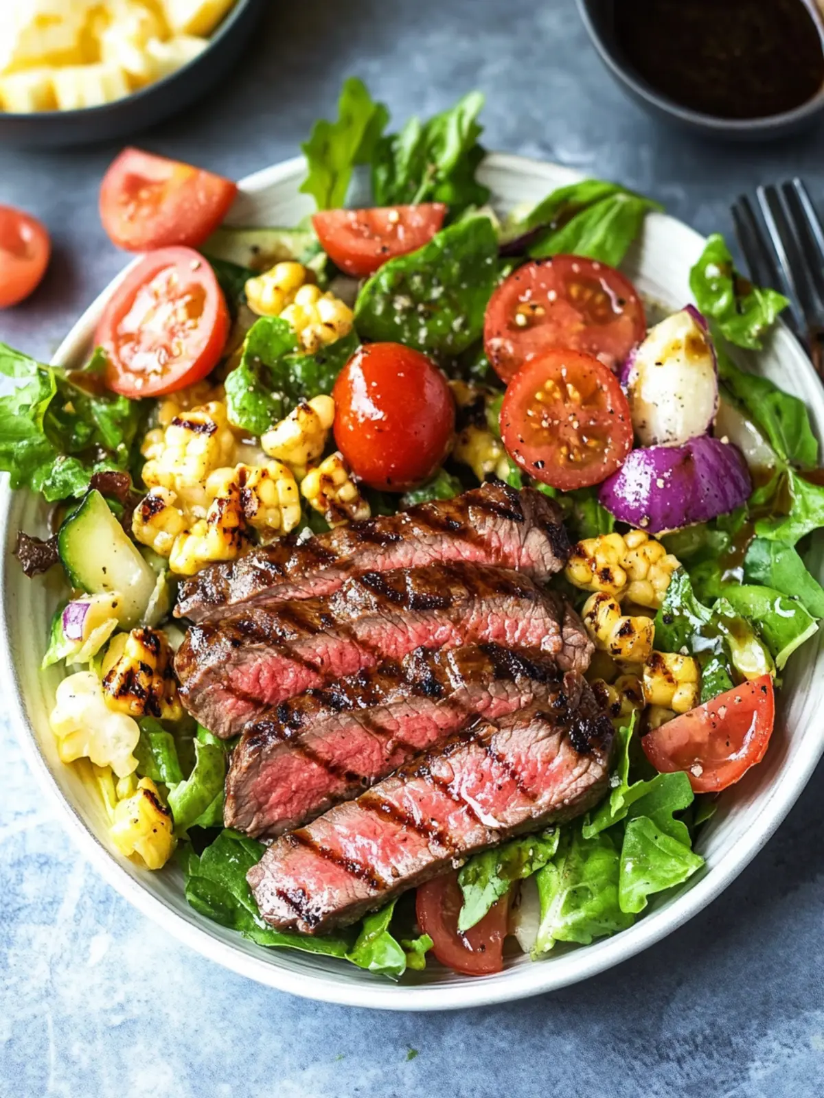 Grilled Steak Salad with Balsamic Vinaigrette: Quick & Zesty! 5 Grilled Steak Salad with Balsamic Vinaigrette