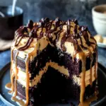 Irresistible Chocolate Fudge Cake with Salted Caramel Bliss 41 Chocolate Fudge Cake with Salted Caramel Buttercream, Salted Caramel and Dark Chocolate Ganache