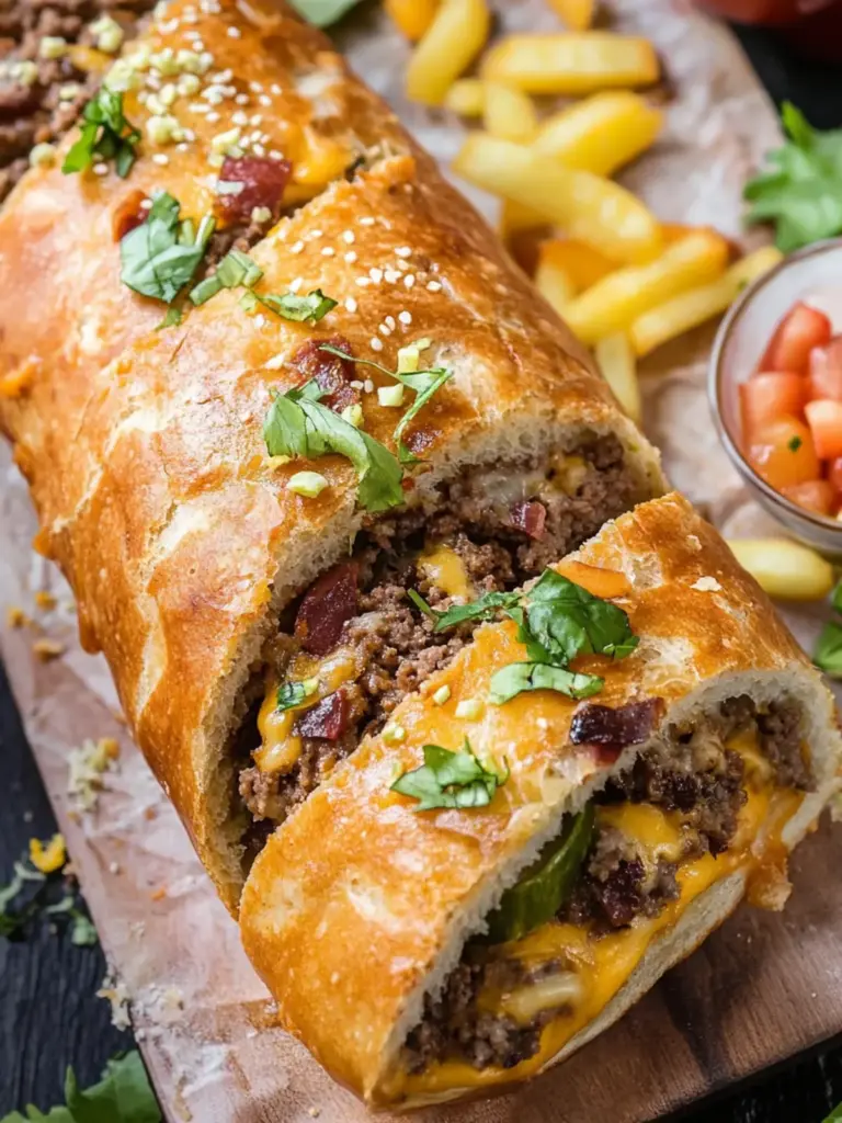 Cheeseburger Garbage Bread