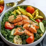 Savory Salmon Kale Salad with Tahini Bliss for Fall Freshness 8 Salmon Kale Salad