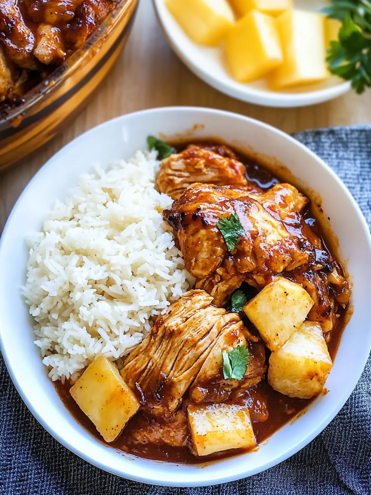 Slow Cooker Hawaiian Barbecue Chicken: 5 Ingredients for Bliss 2 Slow Cooker Hawaiian Barbecue Chicken: 5 Ingredients!