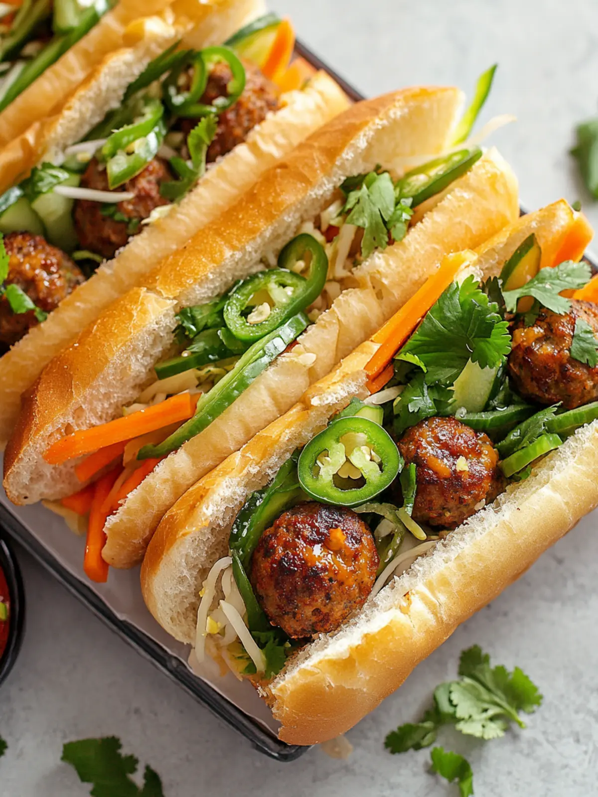 Savory Meatball Banh Mi: Your Quick Ultimate Sandwich Fix 2 Meatball Banh Mi