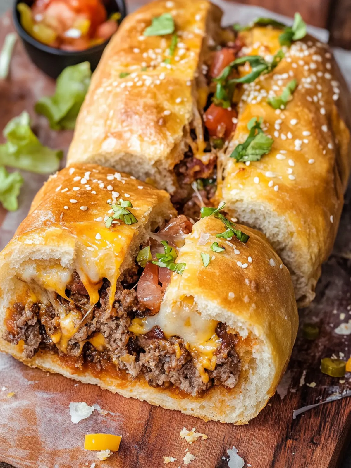 Cheeseburger Garbage Bread: Quick Family Comfort in 30 Minutes 4 Cheeseburger Garbage Bread