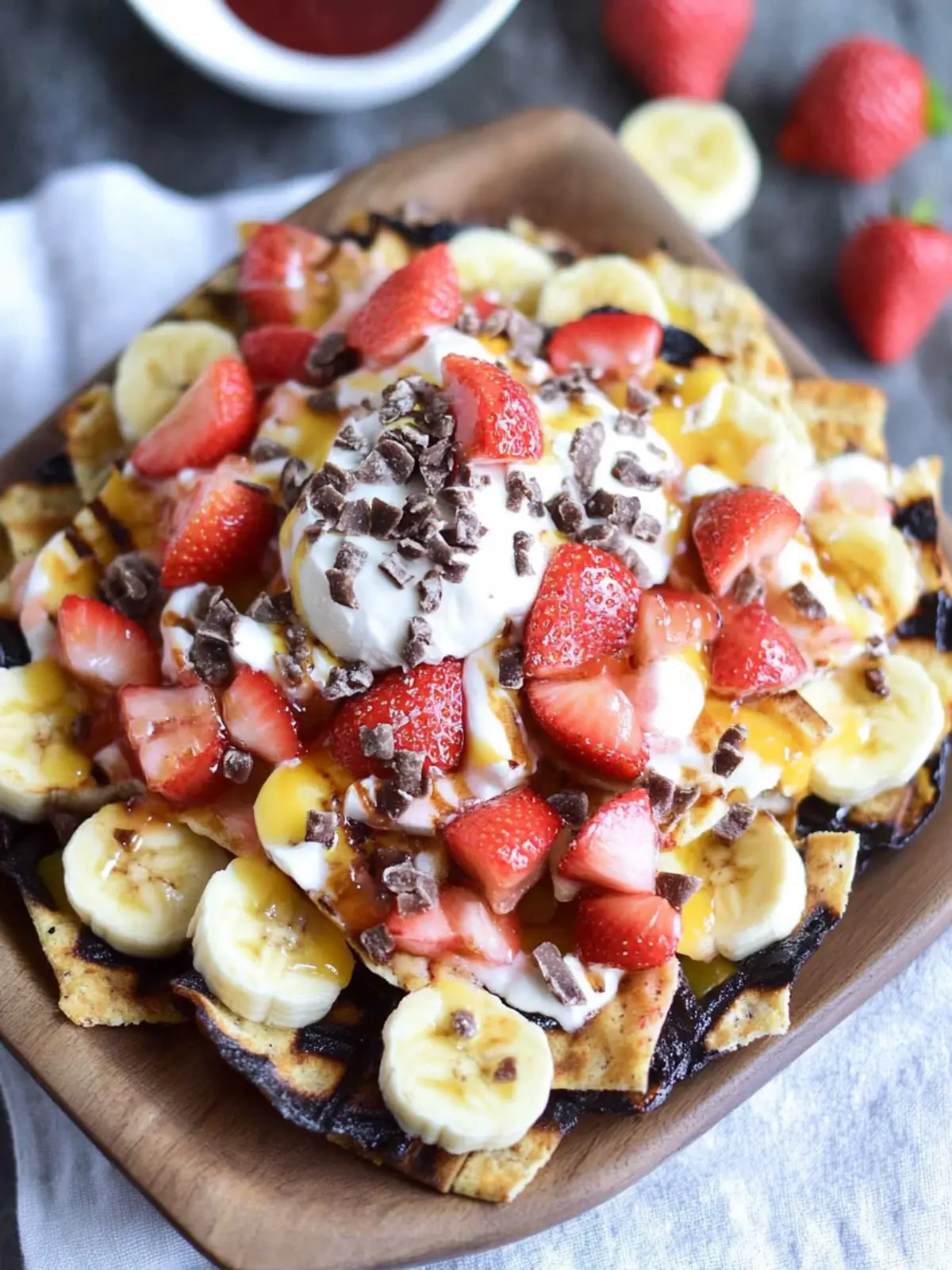 Grill Up Banana Split Grilled Dessert Nachos Today! 3 Banana Split Grilled Dessert Nachos