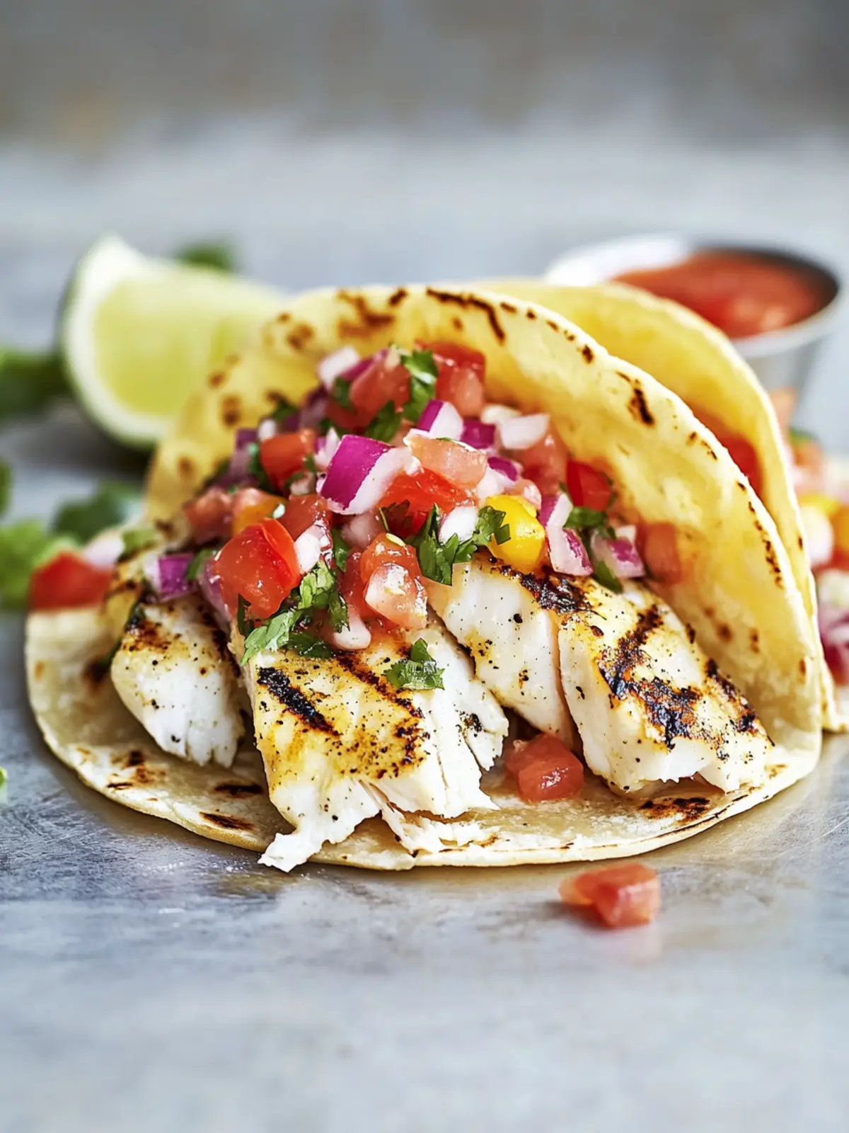 Grilled Baja Fish Tacos with Pico de Gallo that Wow Your Tastebuds 5 Grilled Baja Fish Tacos with Pico de Gallo Salsa