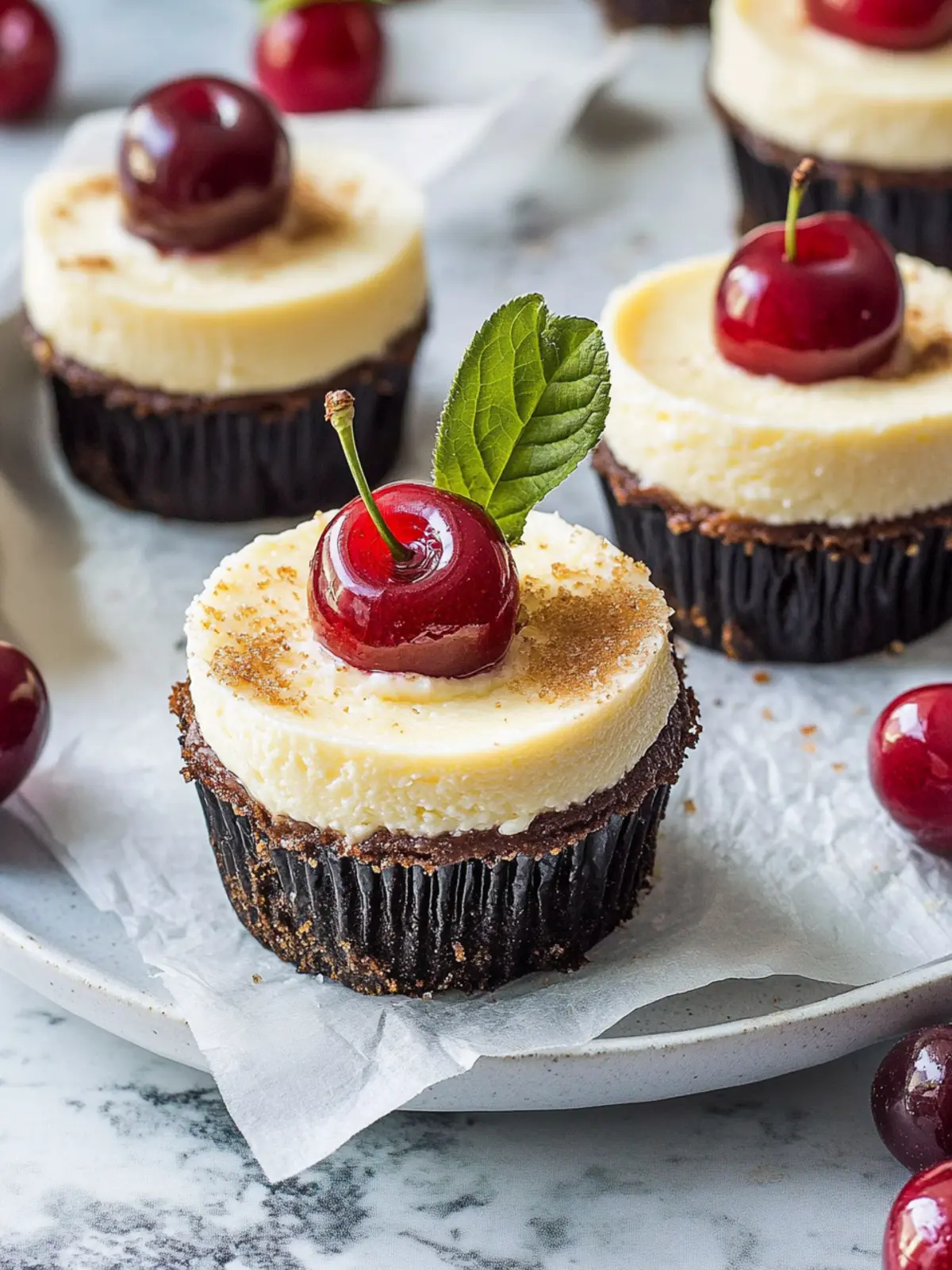 Irresistible Mini Cherry Cheesecakes for Quick Sweet Cravings 4 Mini Cherry Cheesecakes
