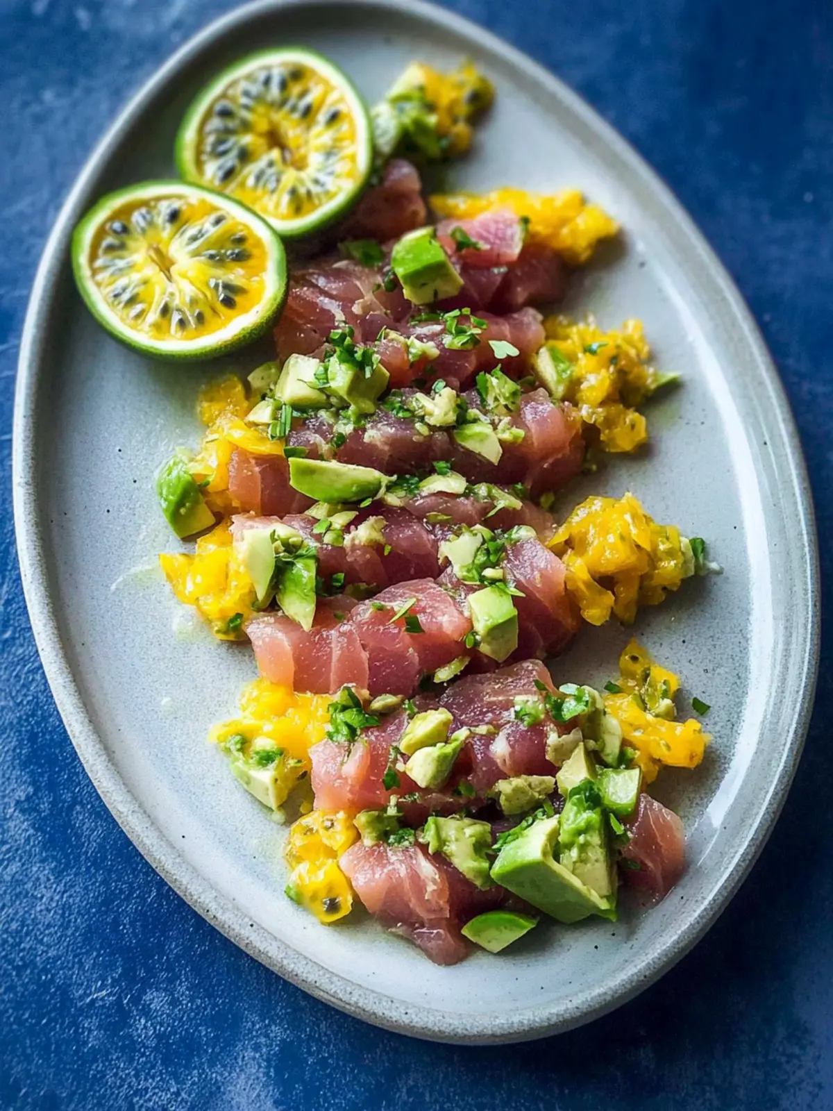 Avocado and Passion Fruit Tuna Carpaccio Recipe for Vibrant Flavor 3 Avocado and Passion Fruit Tuna Carpaccio Recipe
