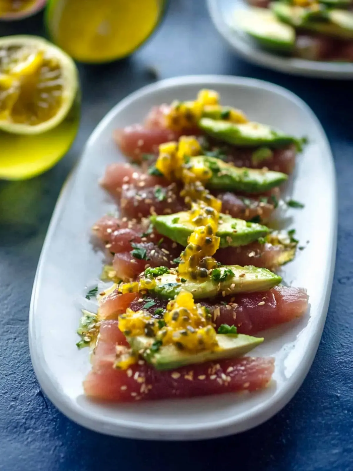 Avocado and Passion Fruit Tuna Carpaccio Recipe for Vibrant Flavor 4 Avocado and Passion Fruit Tuna Carpaccio Recipe
