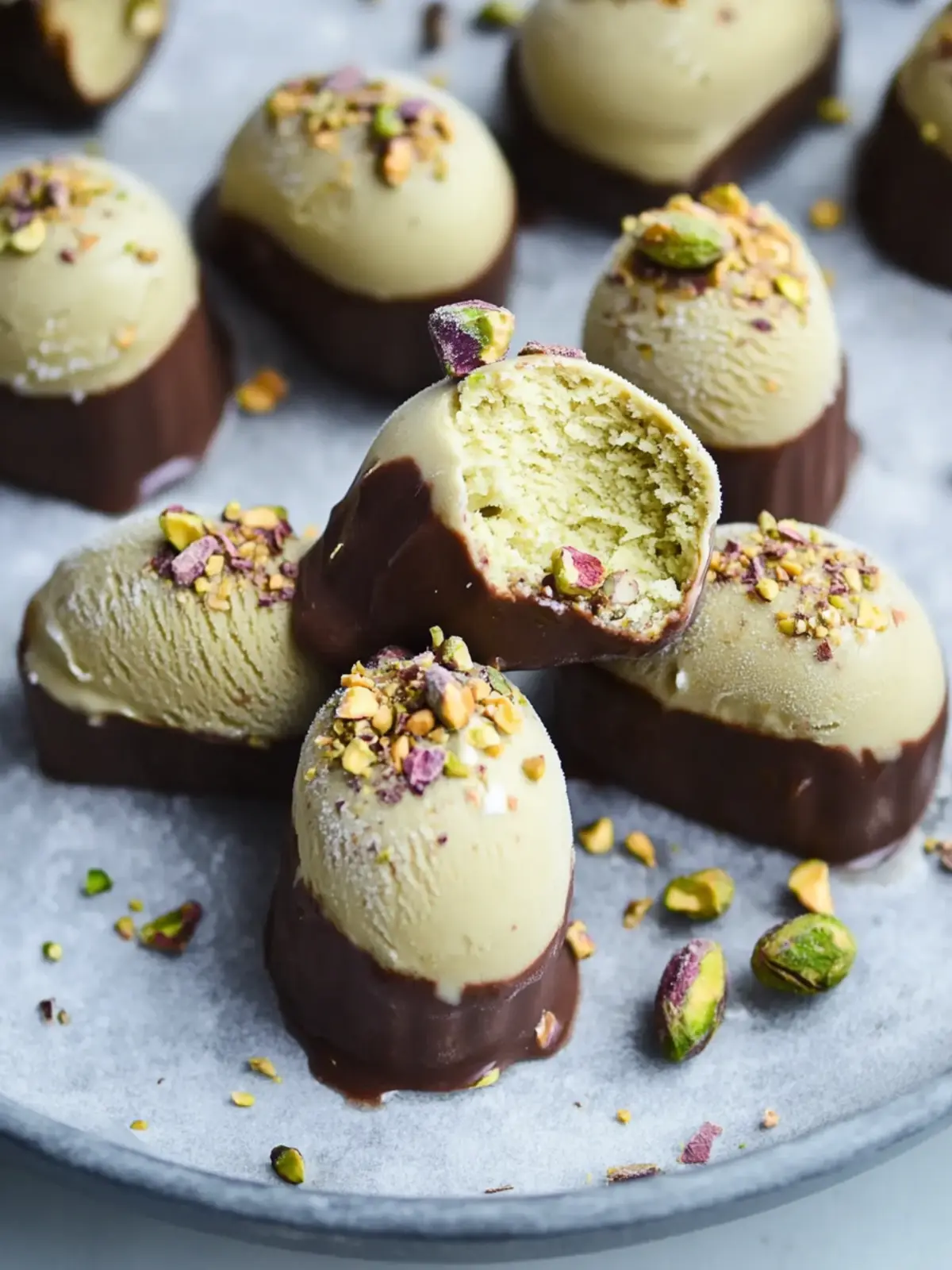 Creamy Mini Vegan Pistachio Ice Creams for Guilt-Free Treats 3 Mini Vegan Pistachio Ice Creams