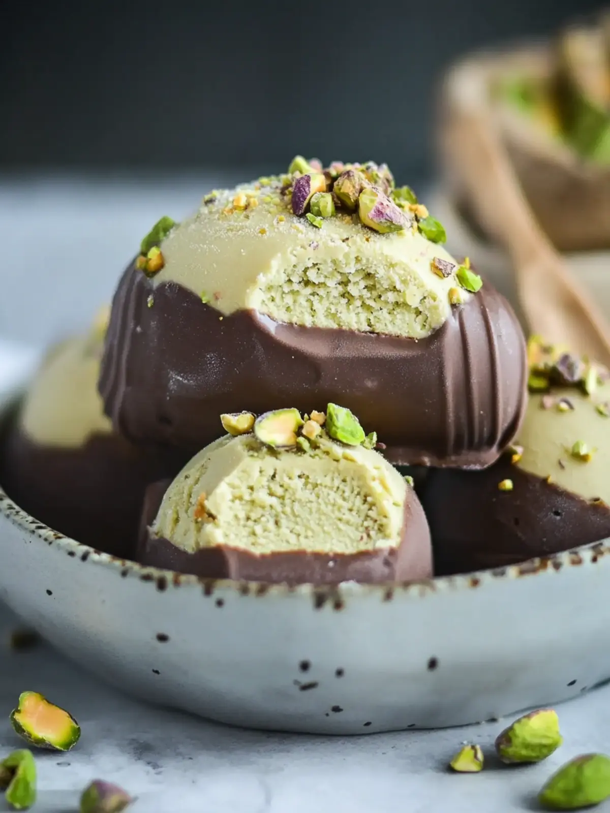 Creamy Mini Vegan Pistachio Ice Creams for Guilt-Free Treats 2 Mini Vegan Pistachio Ice Creams