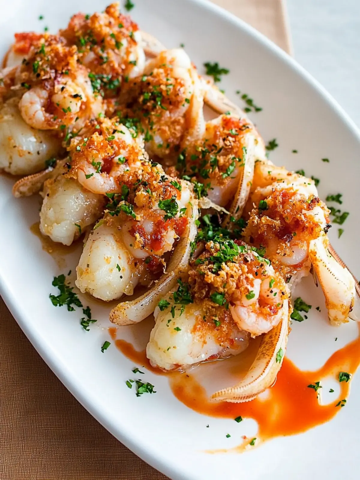 Savory Shrimp Stuffed Squid in Delicious Tomato Sauce 5 Shrimp Stuffed Squid