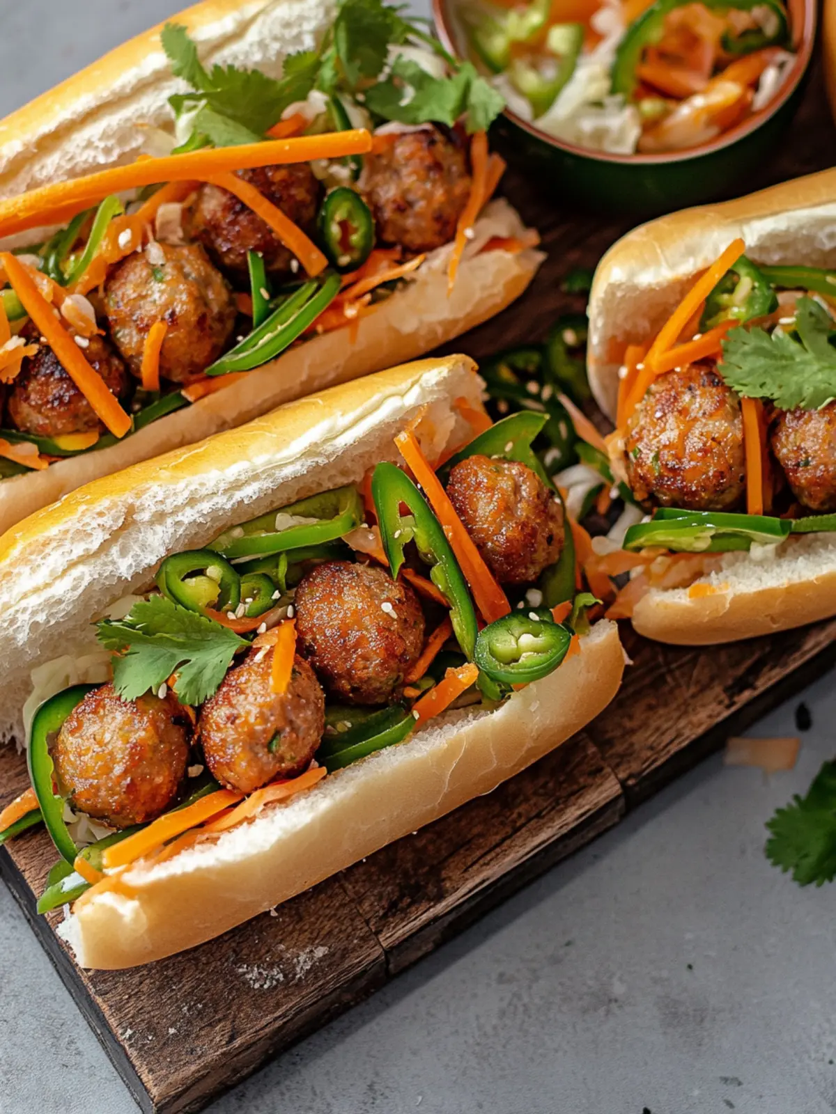 Savory Meatball Banh Mi: Your Quick Ultimate Sandwich Fix 4 Meatball Banh Mi