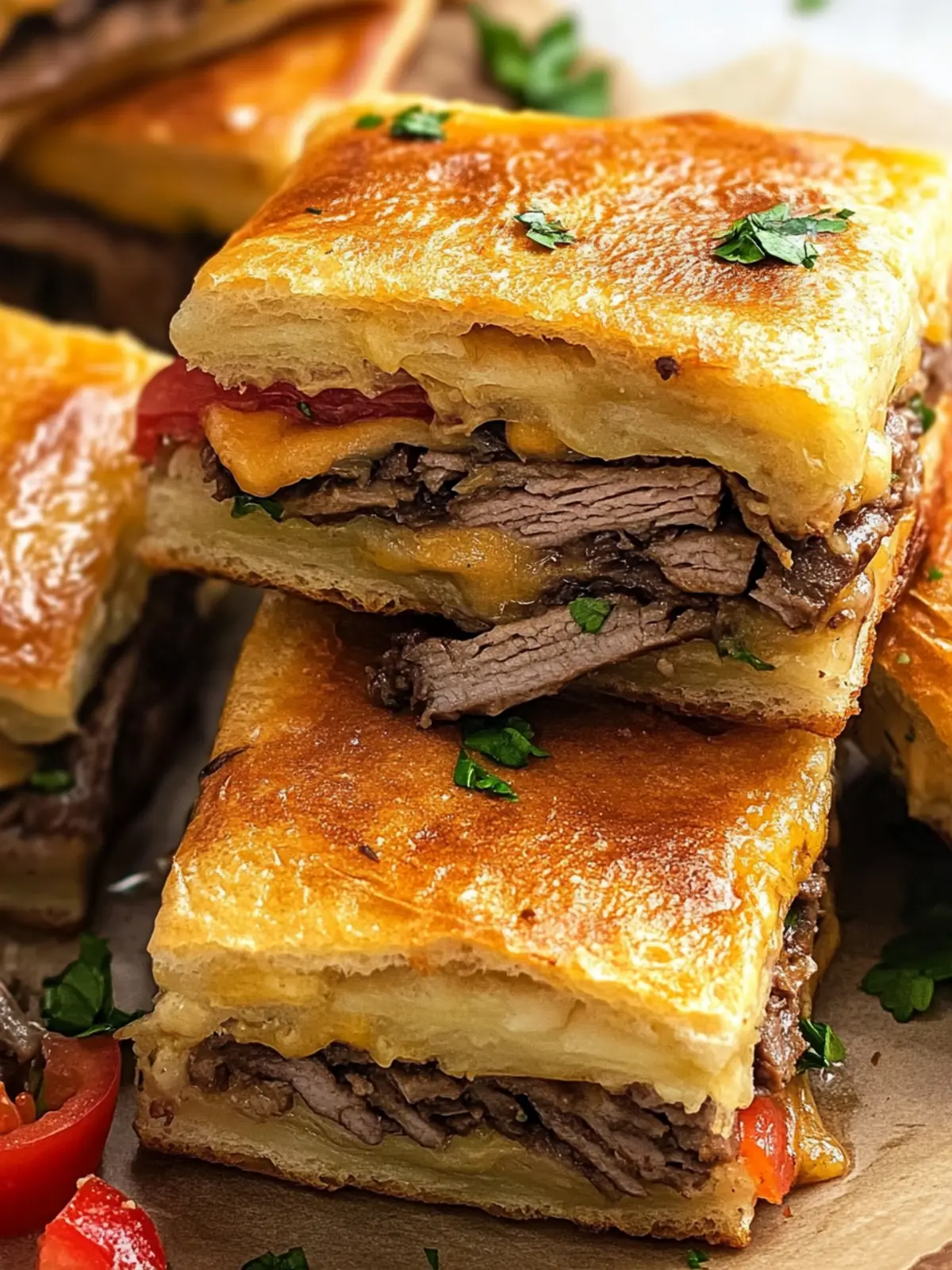 Philly Cheesesteak Squares: Quick, Cheesy Bliss for Dinner 5 Philly Cheesesteak Squares
