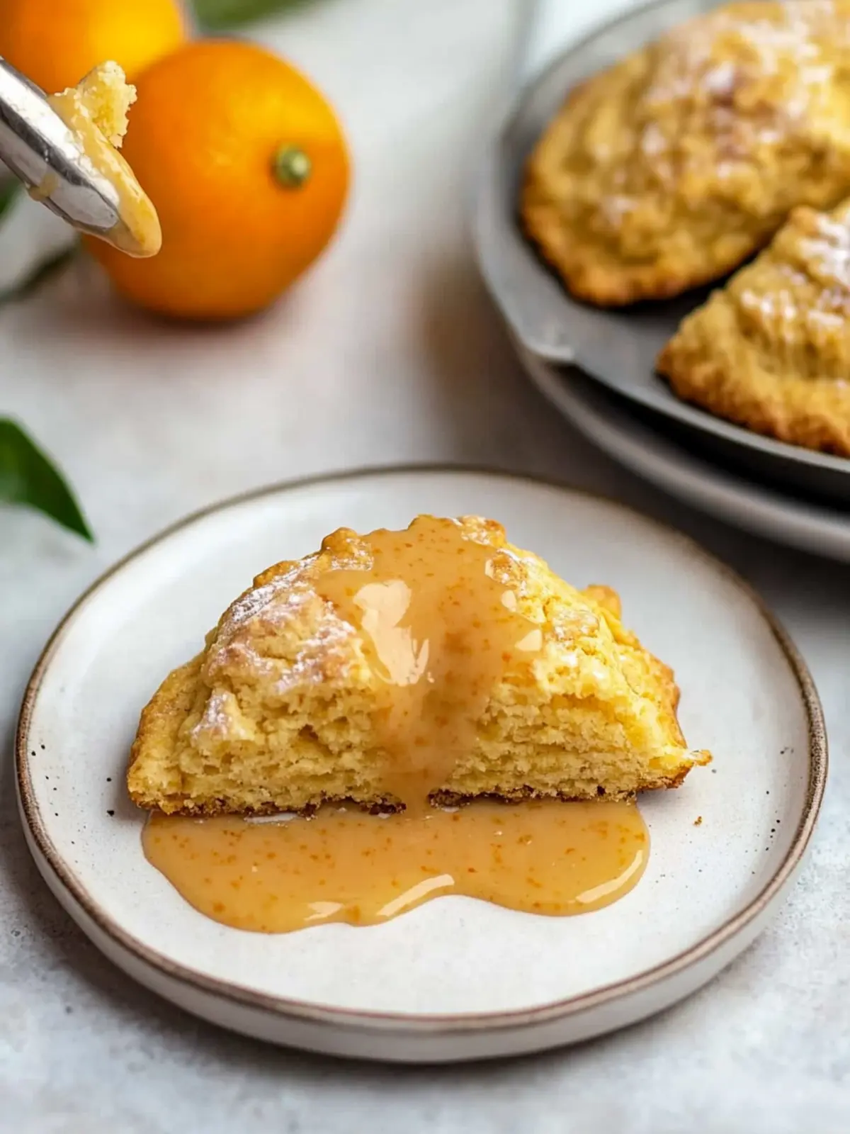 Melt-in-Your-Mouth Vegan Orange Scones with Caramel Drizzle 3 Vegan Orange Scones