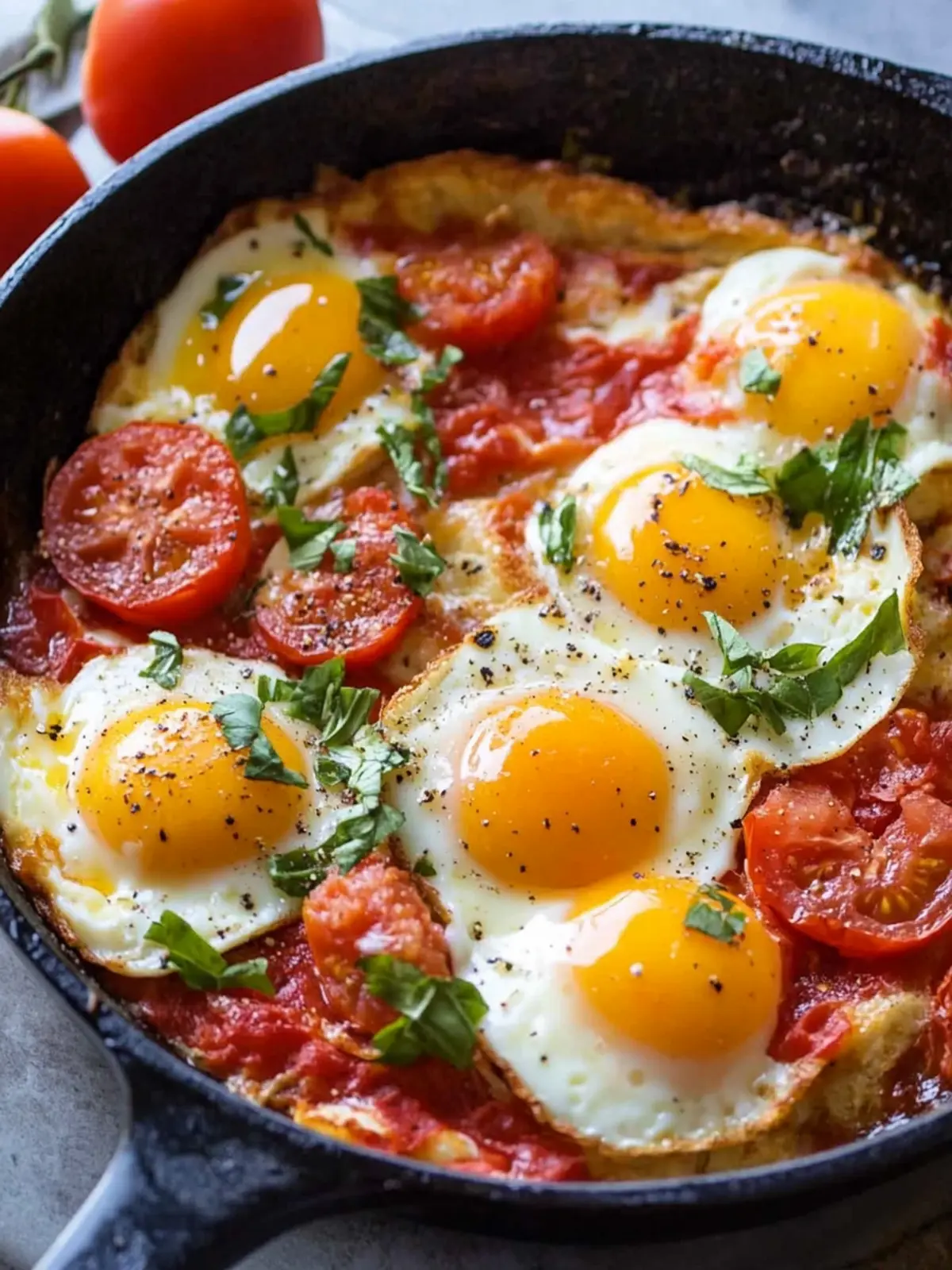 Eggs and Tomato Breakfast Skillet for a Festive Morning Delight 5 Eggs and Tomato Breakfast Skillet (Easy Holiday Breakfast)