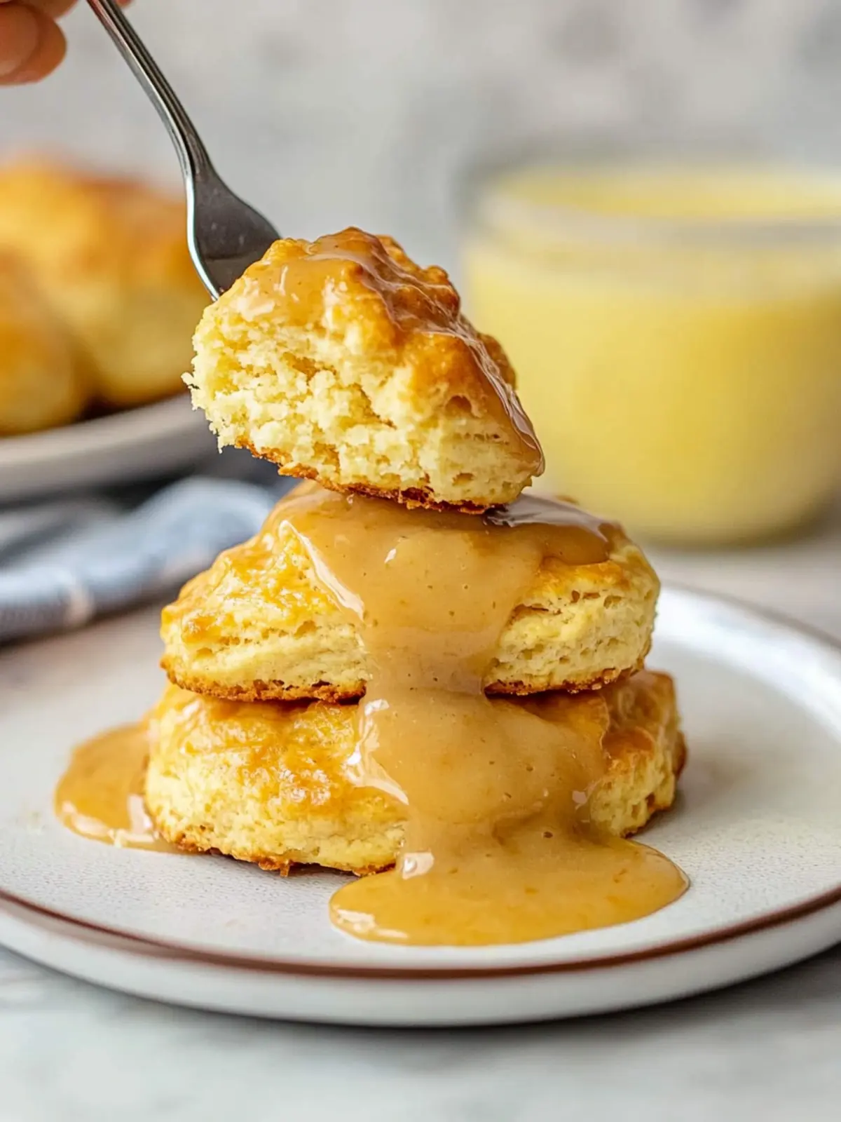 Melt-in-Your-Mouth Vegan Orange Scones with Caramel Drizzle 2 Vegan Orange Scones