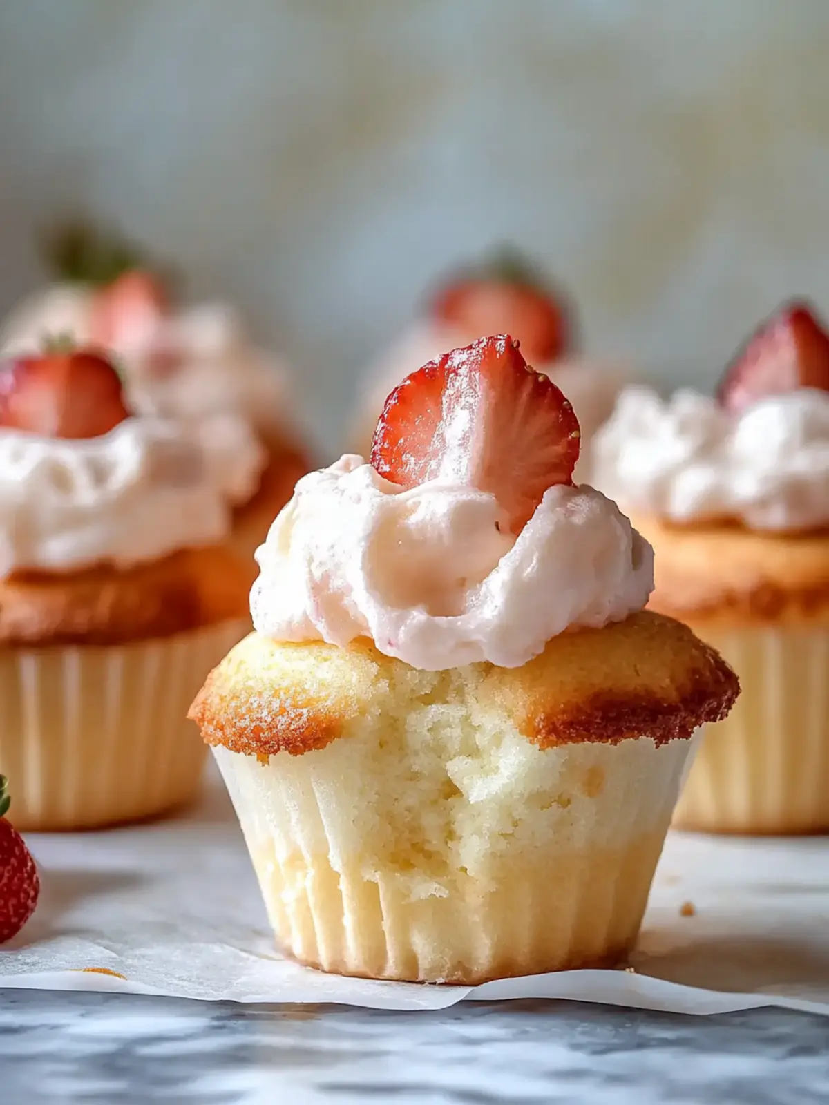 Bourbon Strawberry Angel Food Cupcakes That Melt in Your Mouth 5 Bourbon Strawberry Angel Food Cupcakes