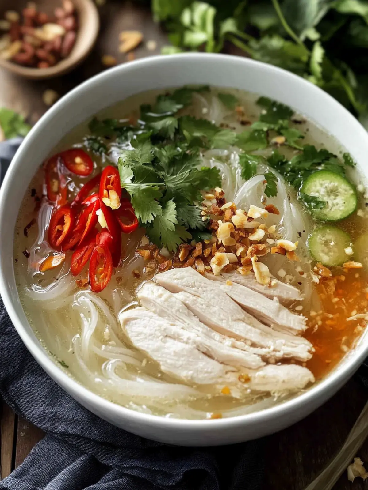 Savory Vietnamese Chicken Glass Noodle Soup (Miến Gà) Bliss 4 Vietnamese Chicken Glass Noodle Soup (Miến Gà)