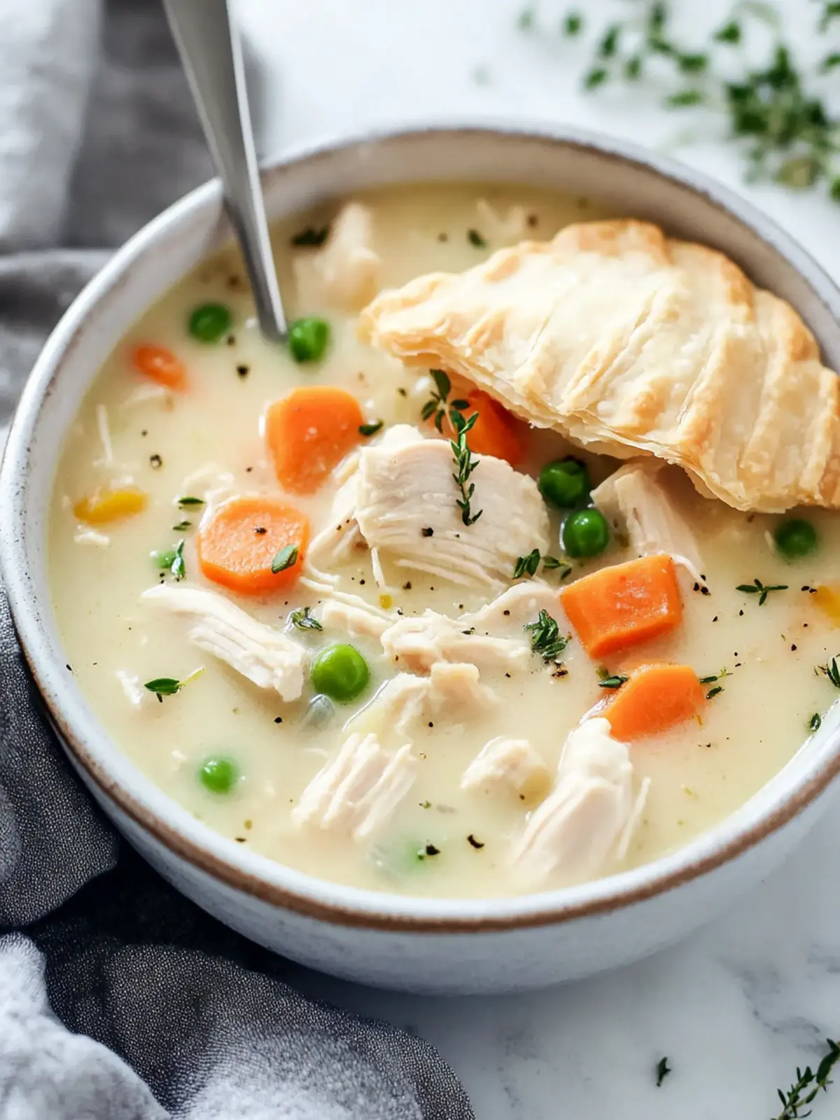 Comforting Crockpot Chicken Pot Pie Soup for Busy Evenings 3 Crockpot Chicken Pot Pie Soup