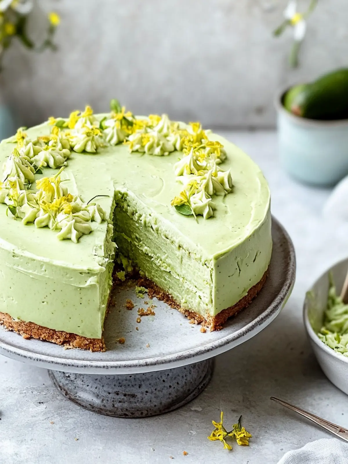 Delicious Frozen Avocado Cake: A Dreamy No-Bake Treat 4 Frozen Avocado Cake