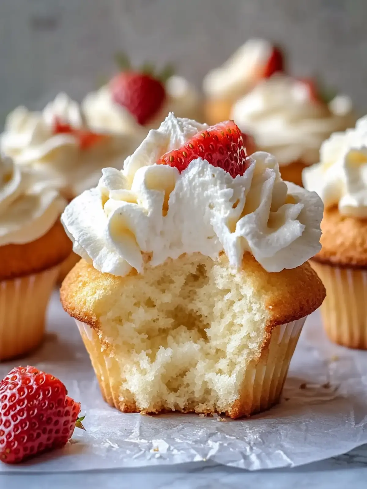 Bourbon Strawberry Angel Food Cupcakes That Melt in Your Mouth 3 Bourbon Strawberry Angel Food Cupcakes