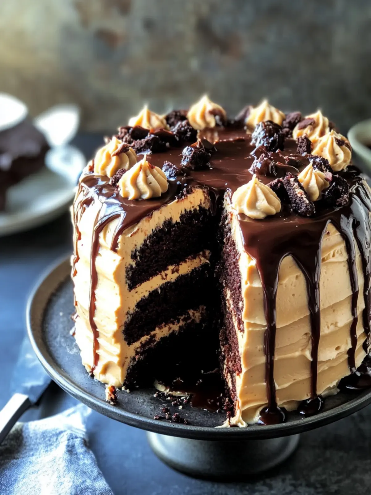 Irresistible Chocolate Fudge Cake with Salted Caramel Bliss 3 Chocolate Fudge Cake with Salted Caramel Buttercream, Salted Caramel and Dark Chocolate Ganache
