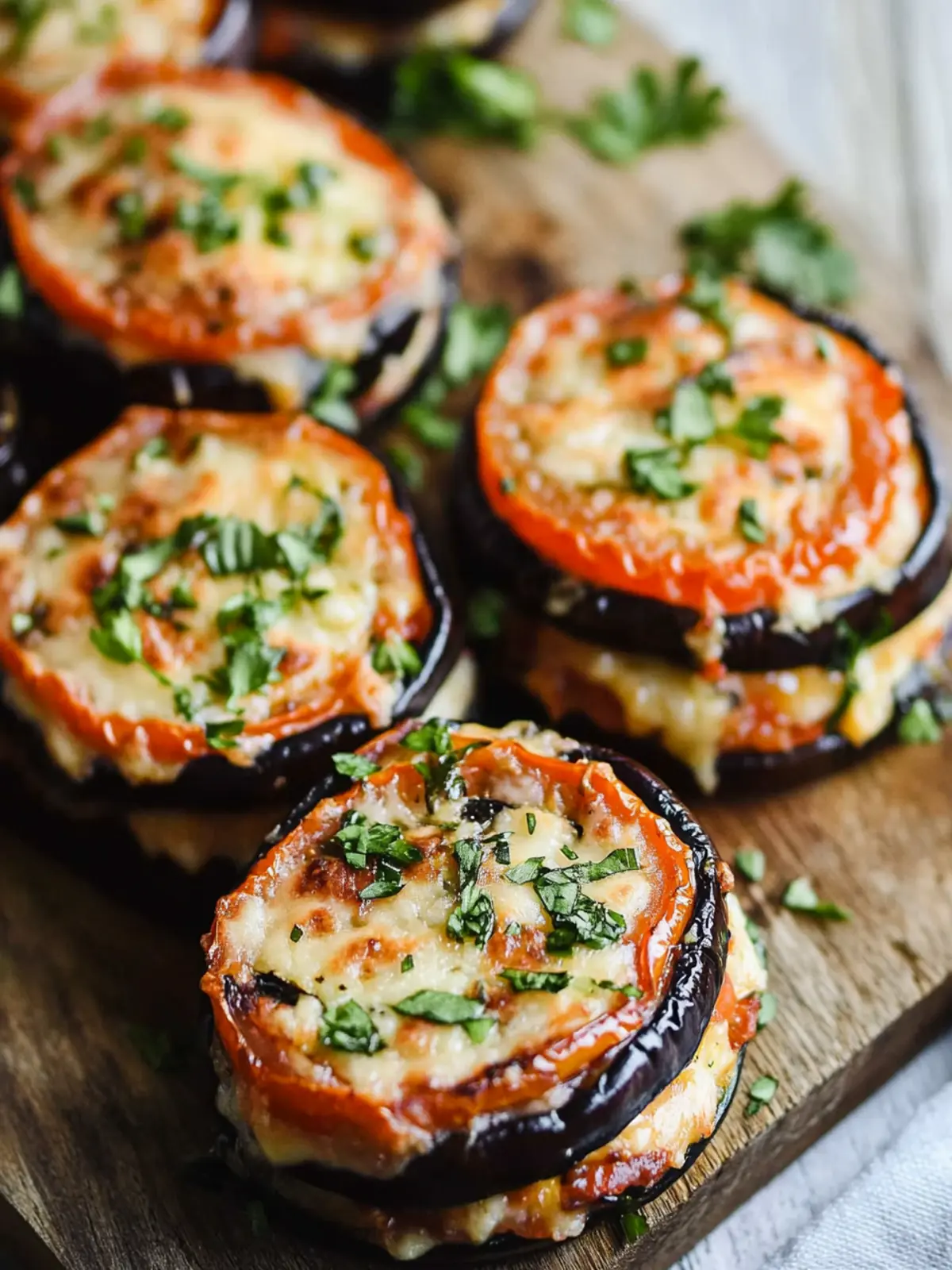 Cheesy Eggplant and Tomato Baked Stacks Recipe You'll Love 2 Cheesy eggplant and tomato baked stacks recipe