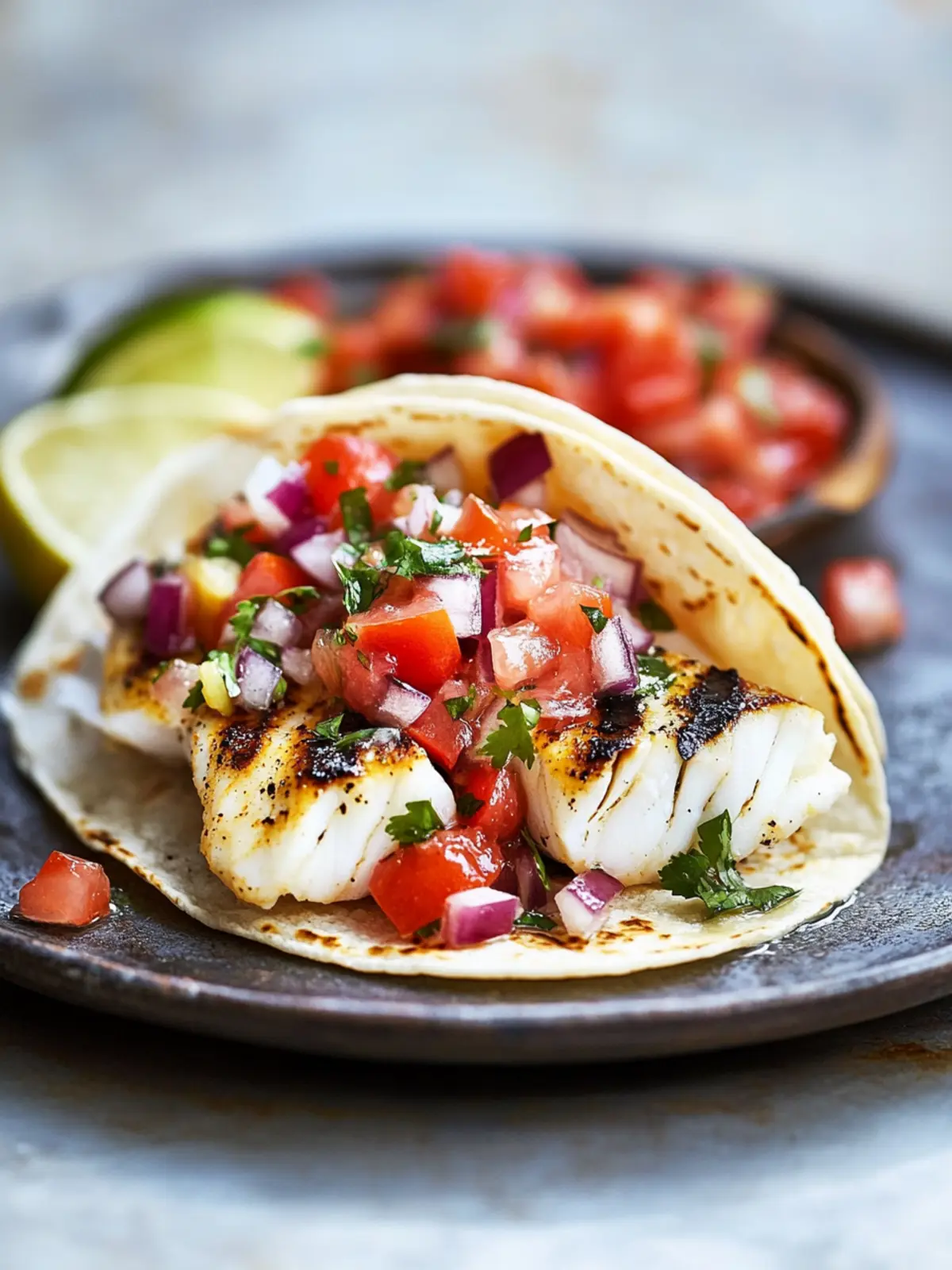 Grilled Baja Fish Tacos with Pico de Gallo that Wow Your Tastebuds 3 Grilled Baja Fish Tacos with Pico de Gallo Salsa