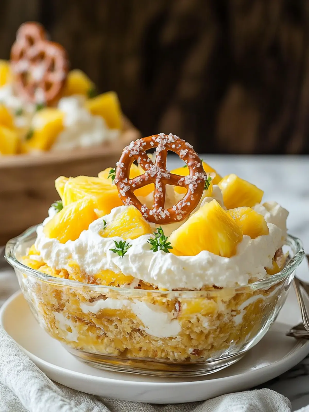 Pineapple Pretzel Salad Dessert A Tropical Summer Treat 2 Pineapple Pretzel Salad Dessert