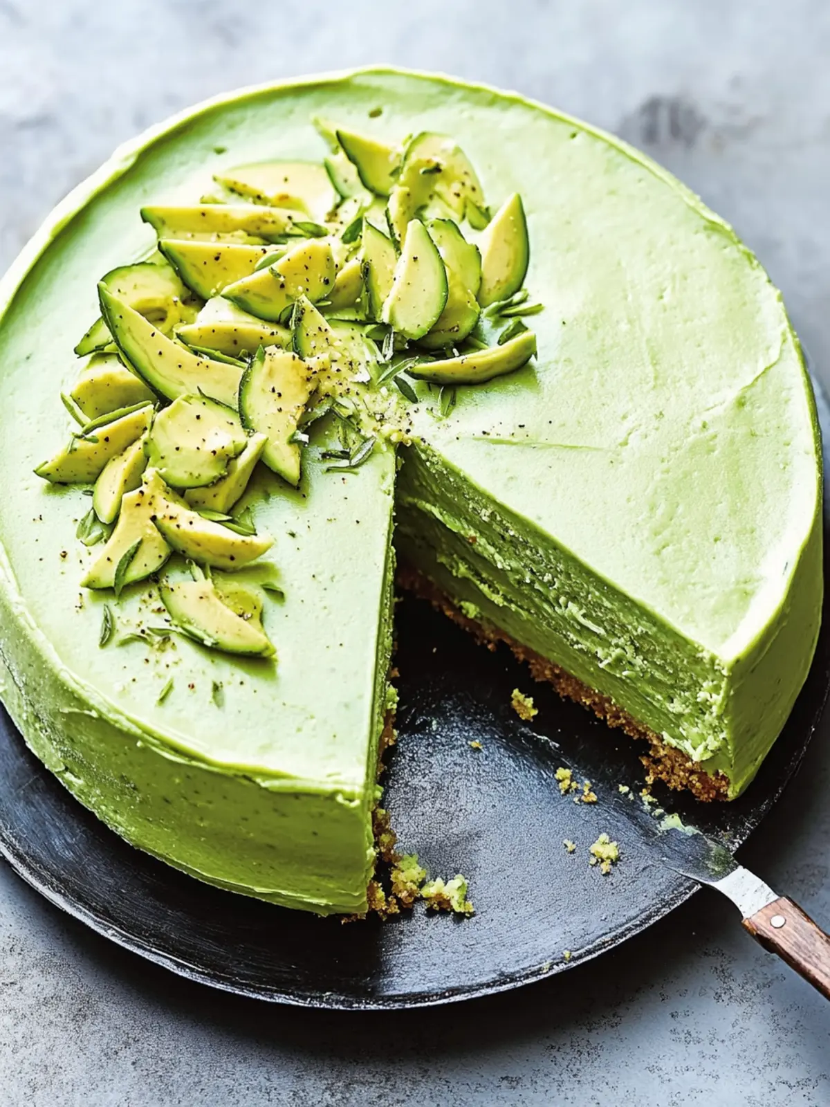 Delicious Frozen Avocado Cake: A Dreamy No-Bake Treat 2 Frozen Avocado Cake