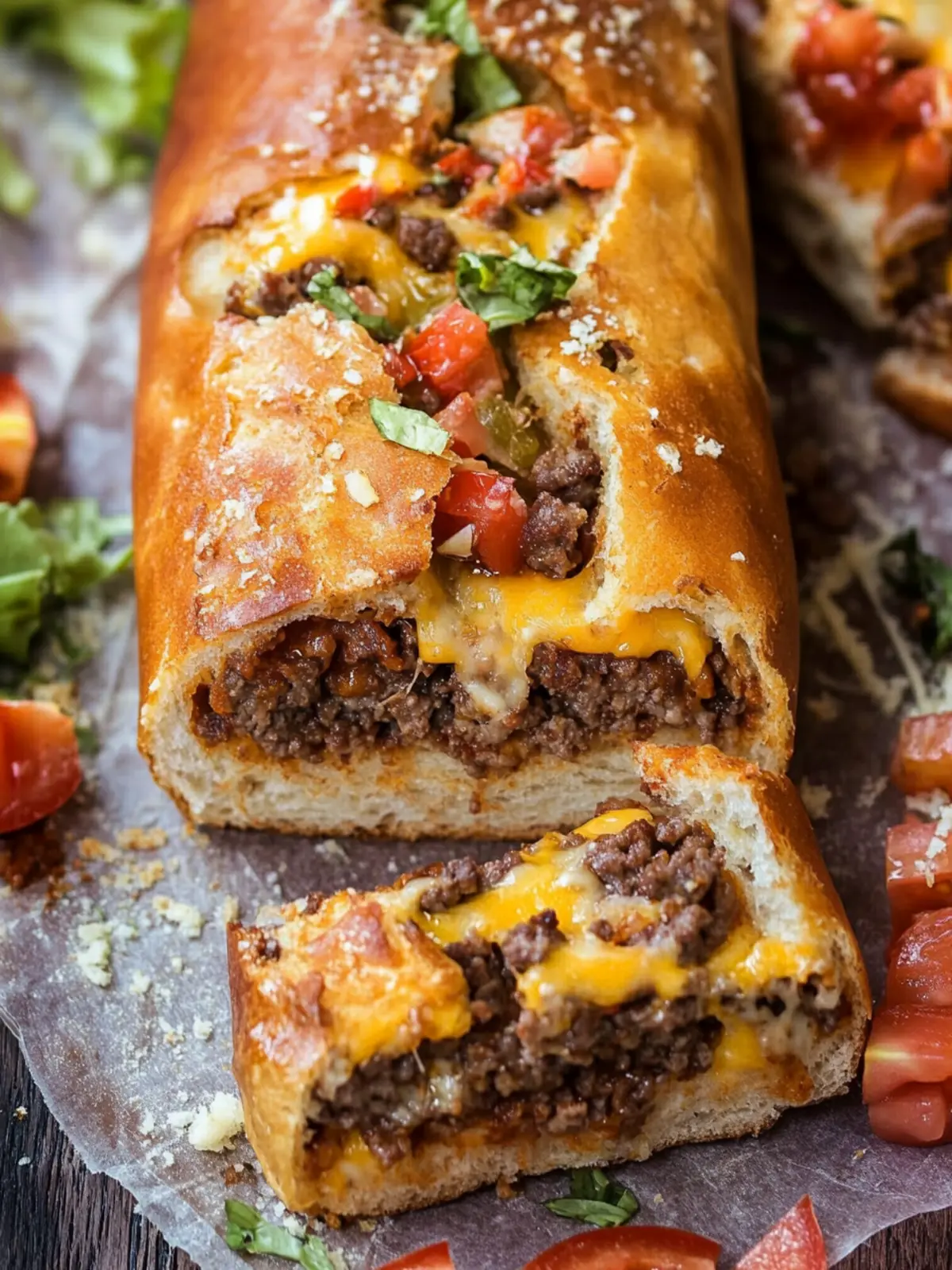 Cheeseburger Garbage Bread: Quick Family Comfort in 30 Minutes 2 Cheeseburger Garbage Bread