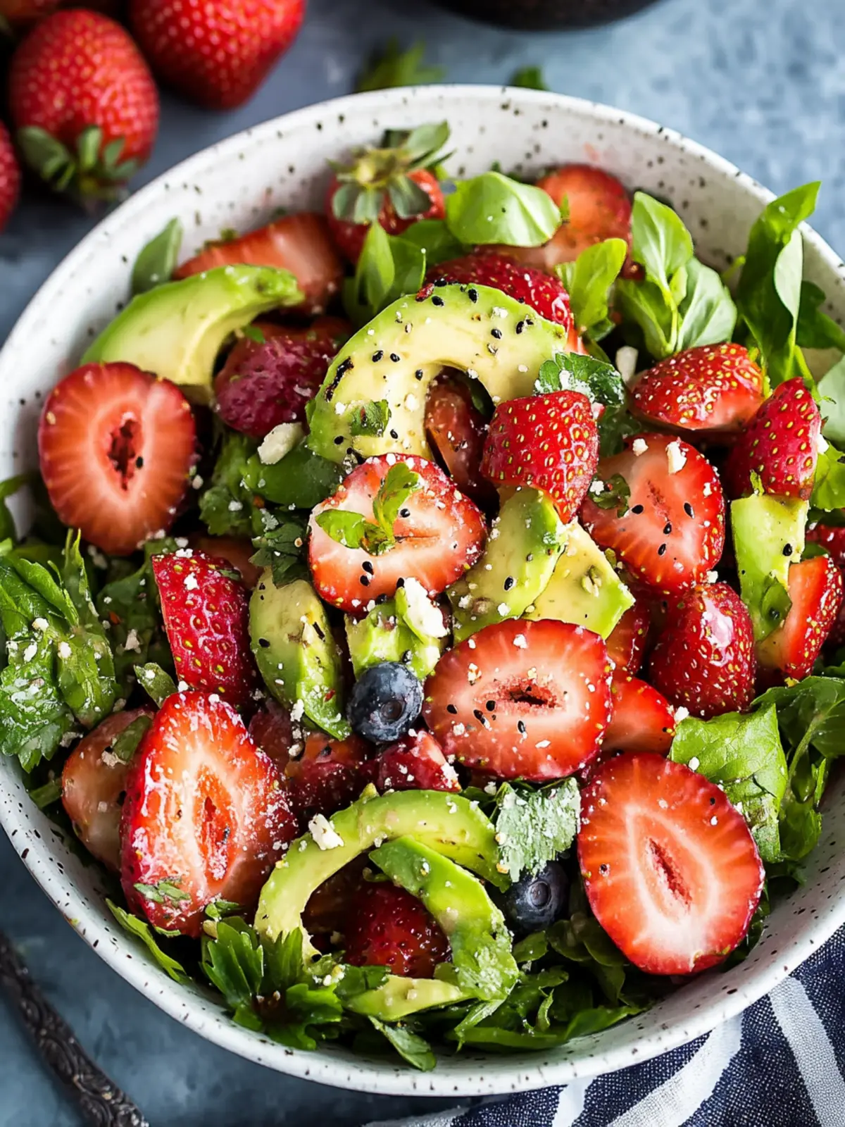 Fresh Strawberry Avocado Salad in 15 Minutes Flat 3 Strawberry Avocado Salad
