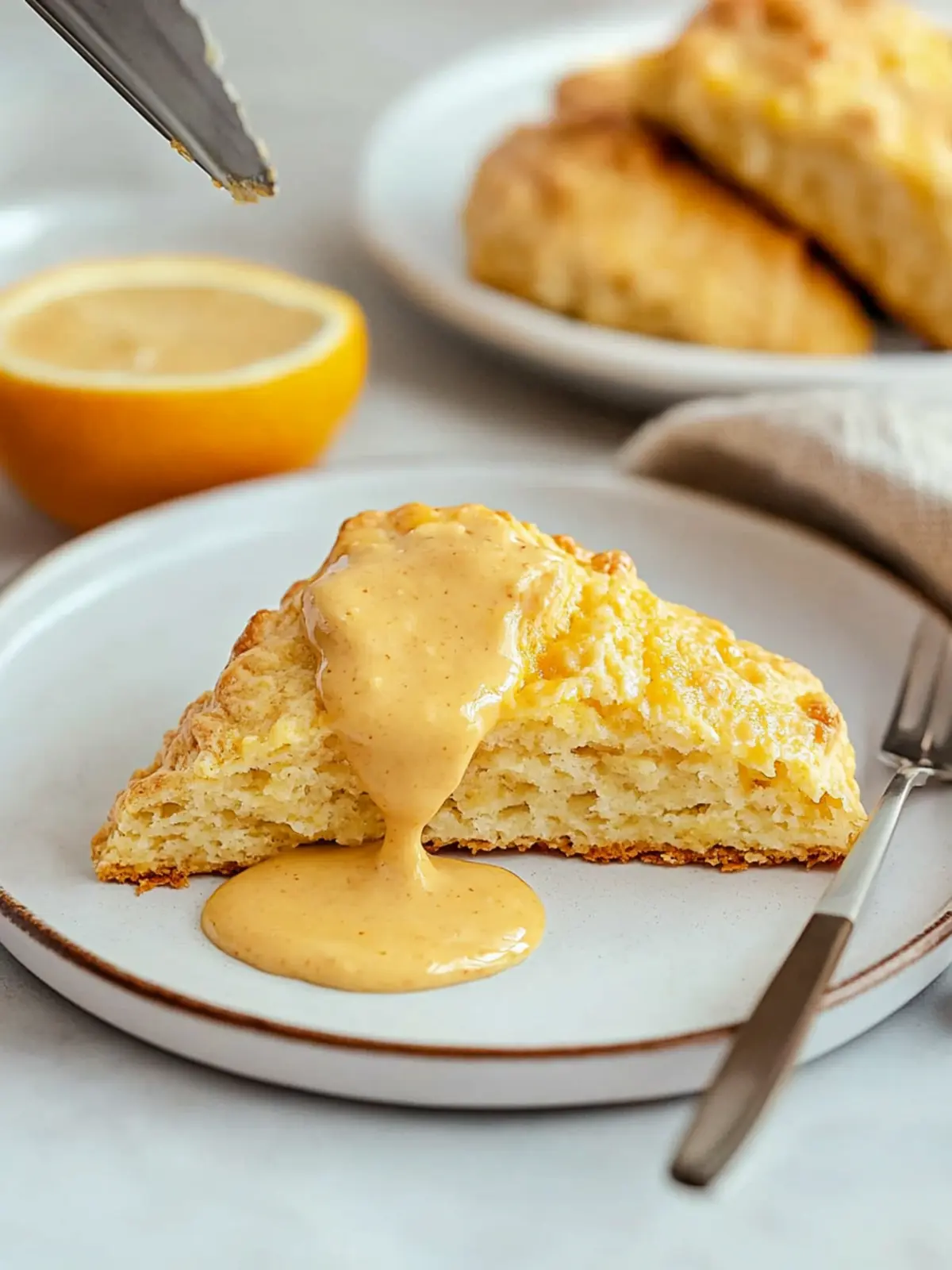 Melt-in-Your-Mouth Vegan Orange Scones with Caramel Drizzle 4 Vegan Orange Scones