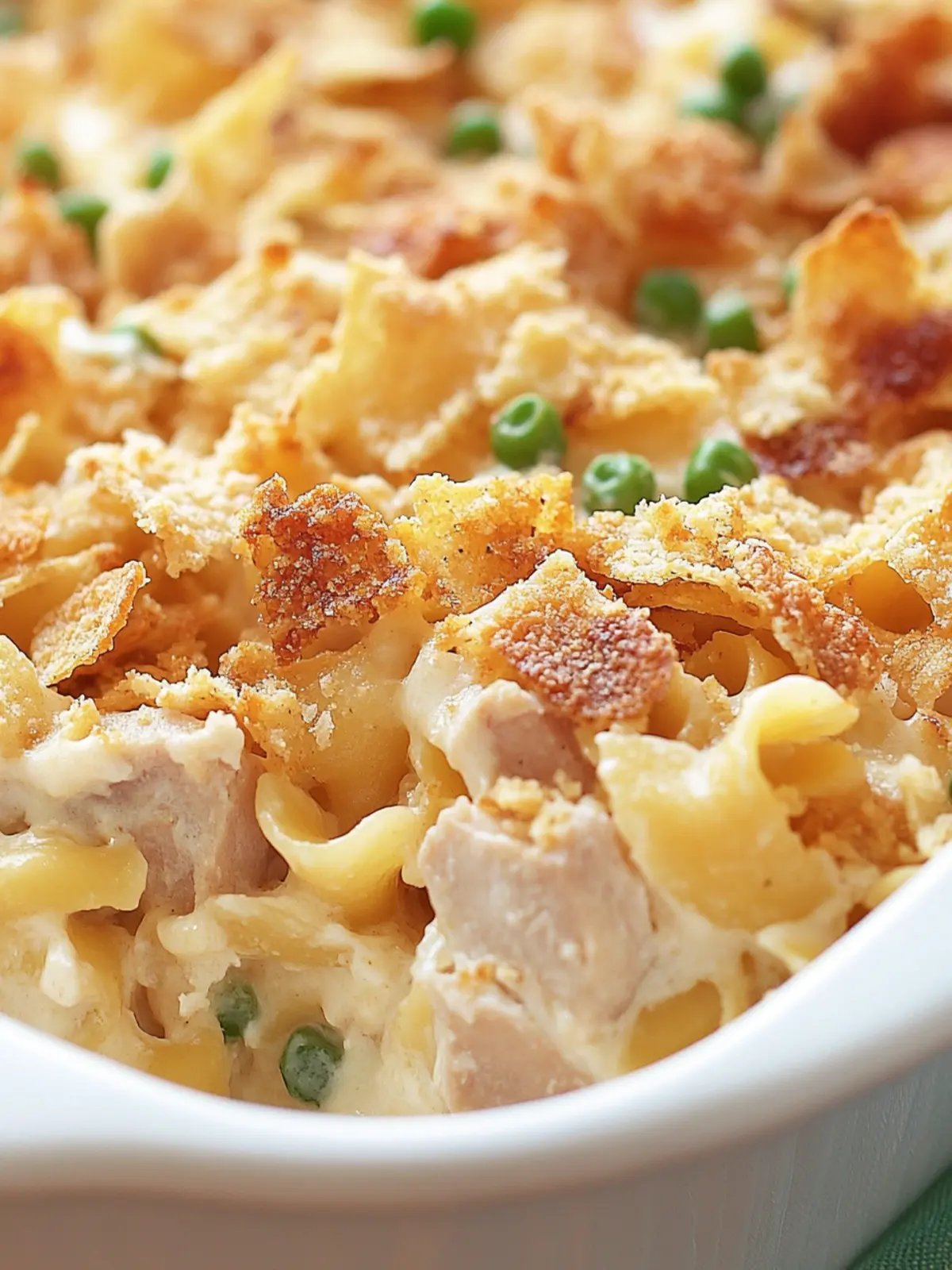 Creamy Tuna Noodle Casserole With Potato Chip Topping Delight 3 Tuna Noodle Casserole With Potato Chip Topping