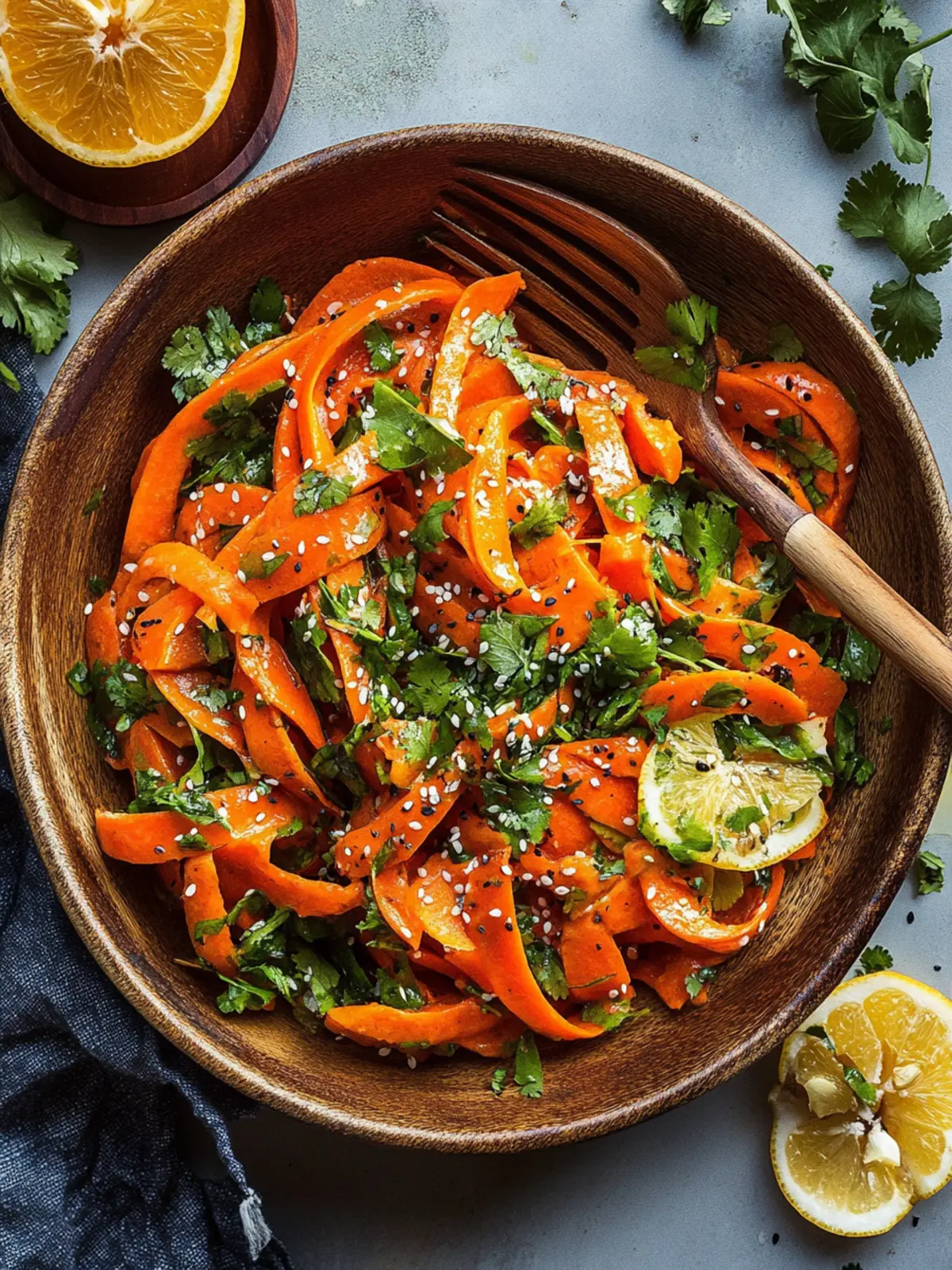 Crunchy Carrot Salad with Citrus Miso-Ginger Dressing Delight 5 Carrot Salad with Citrus Miso-Ginger Dressing