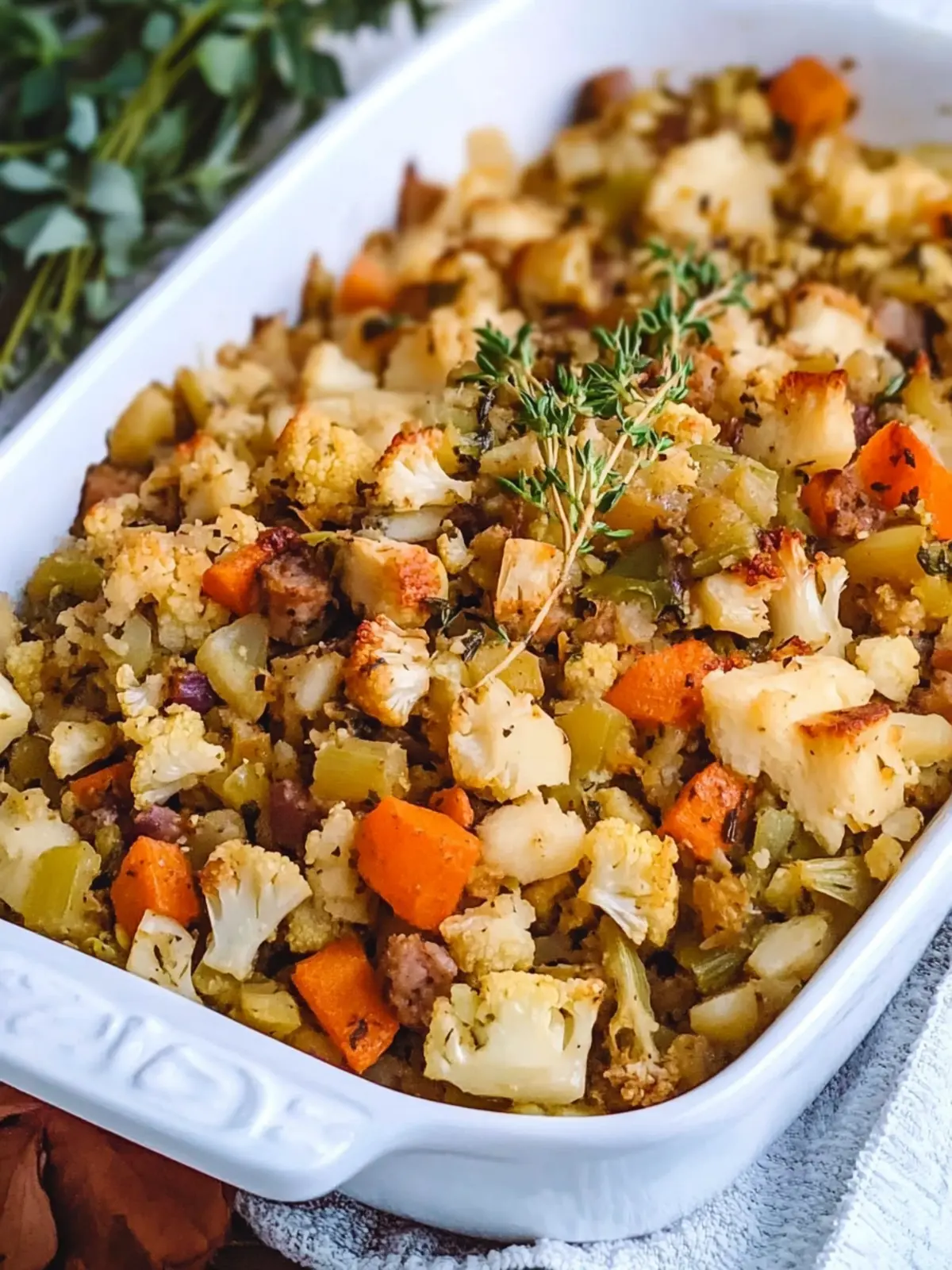 Vegan Cauliflower Stuffing That Will Wow Your Holiday Guests 3 Vegan Cauliflower Stuffing