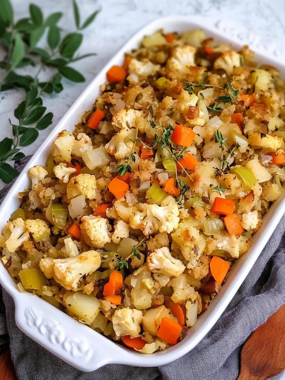 Vegan Cauliflower Stuffing That Will Wow Your Holiday Guests 4 Vegan Cauliflower Stuffing