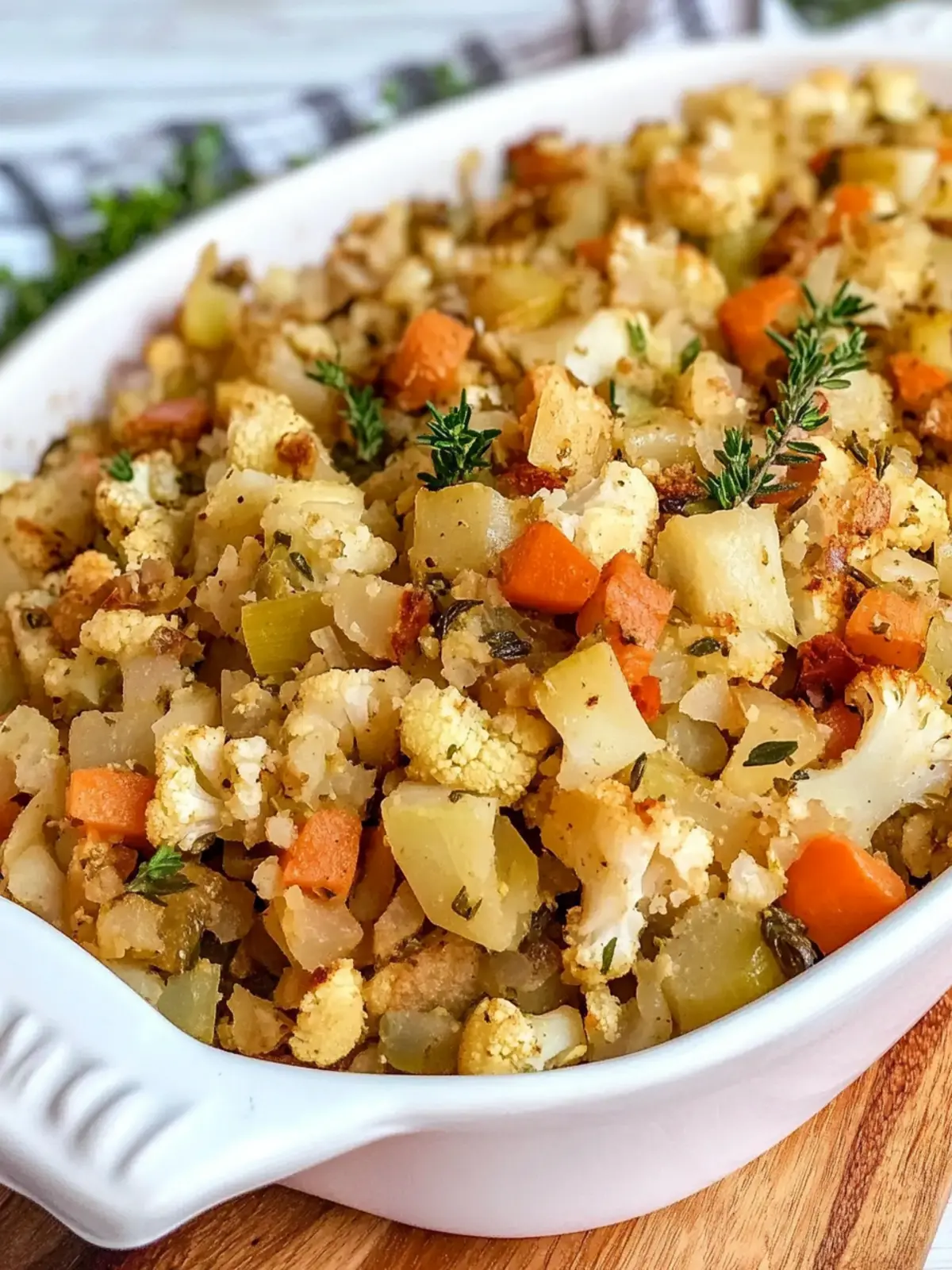 Vegan Cauliflower Stuffing That Will Wow Your Holiday Guests 2 Vegan Cauliflower Stuffing