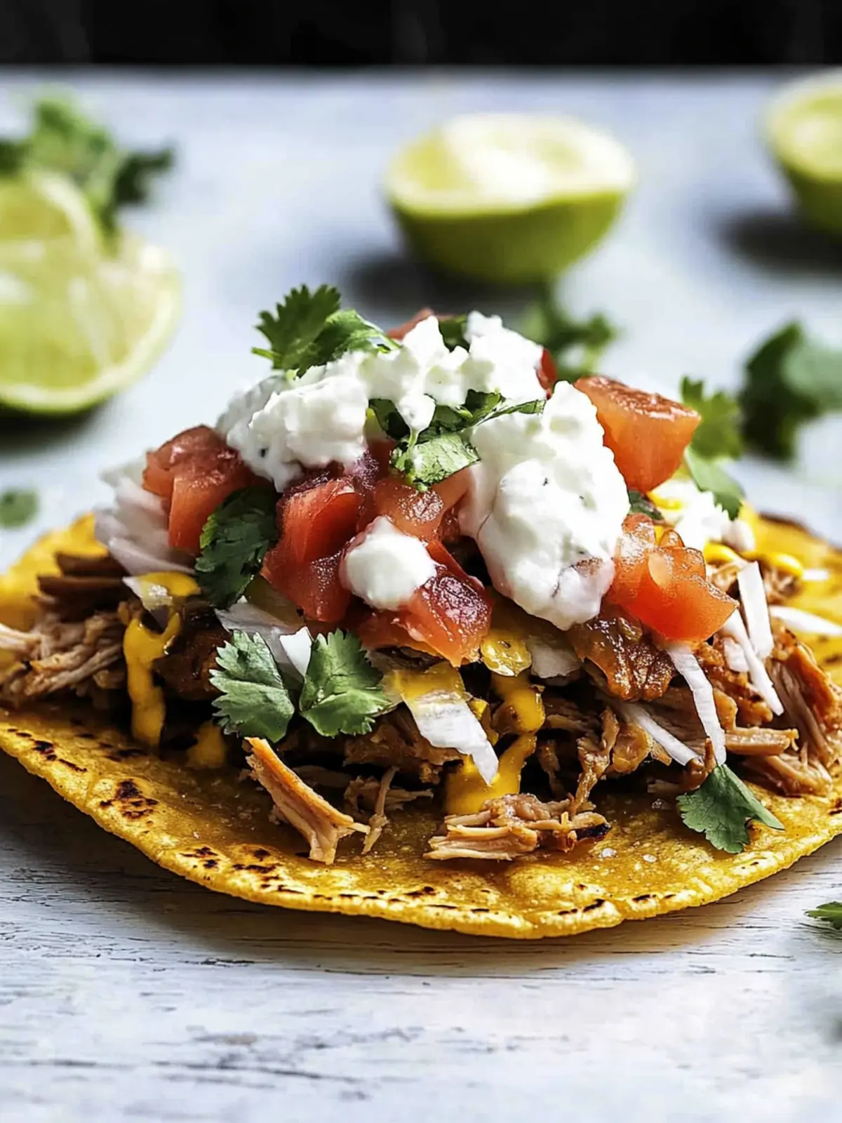 Easy Pork Carnitas Tostadas: Quick Fix for Flavor Cravings 3 Easy Pork Carnitas Tostadas