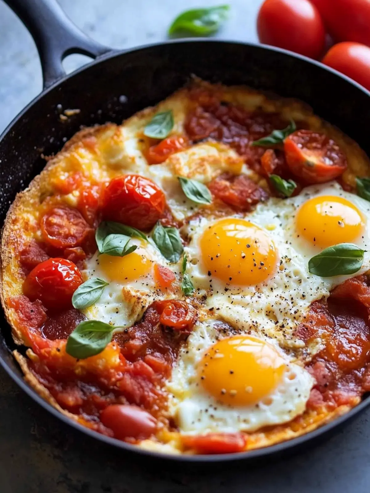 Eggs and Tomato Breakfast Skillet for a Festive Morning Delight 3 Eggs and Tomato Breakfast Skillet (Easy Holiday Breakfast)