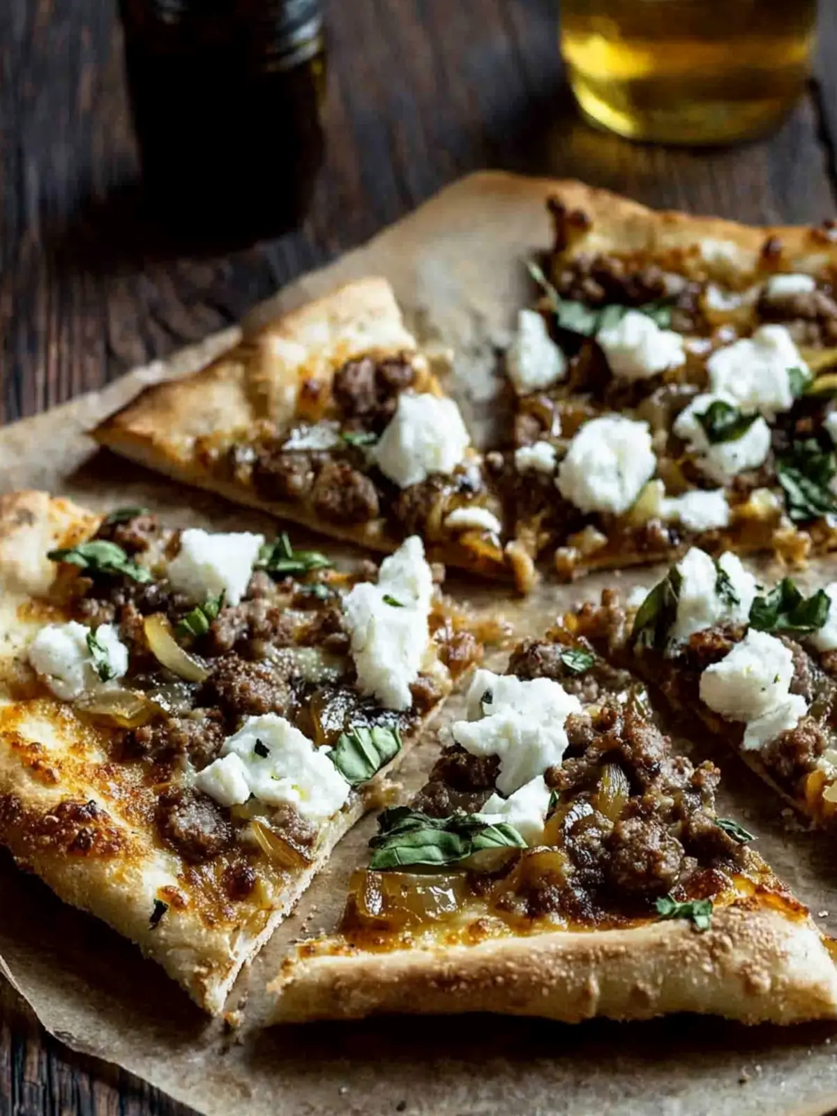 Savor Homemade Sausage Pizza with Caramelized Onions & Goat Cheese 2 Sausage Pizza with Caramelized Onions and Goat Cheese