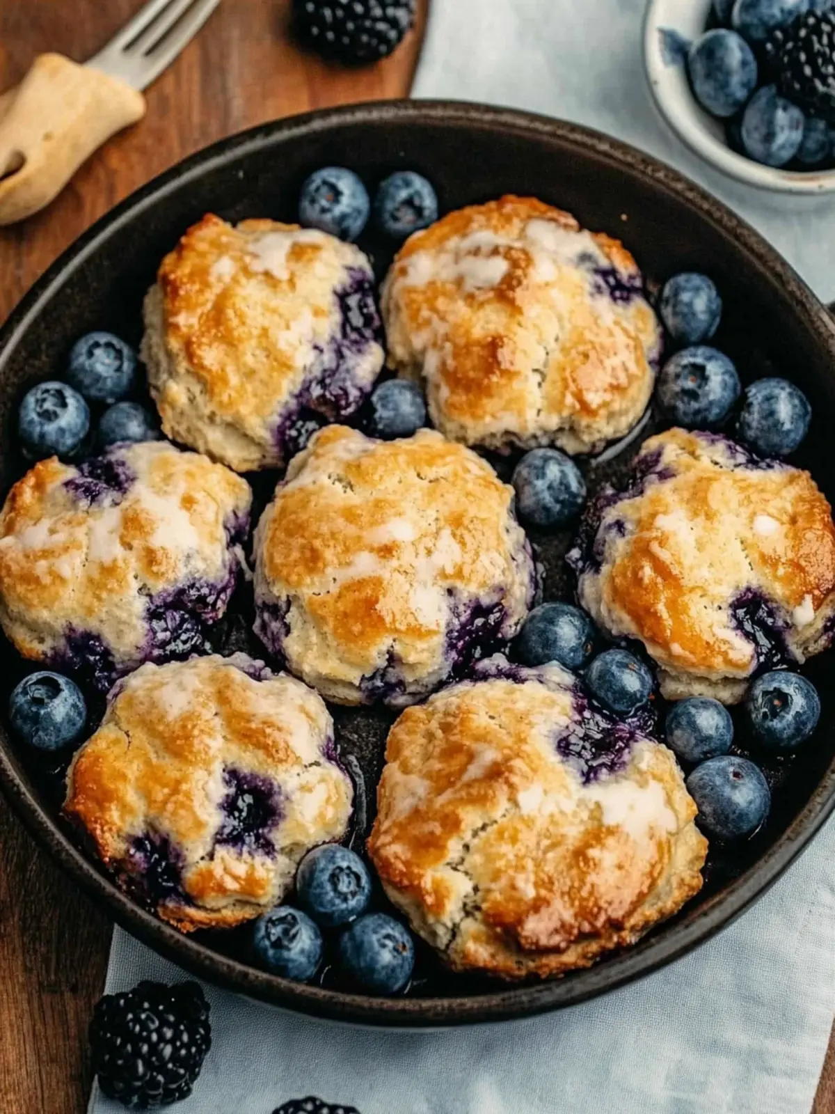 Irresistible Blueberry Biscuits Ready in Just 45 Minutes! 3 Blueberry Biscuits