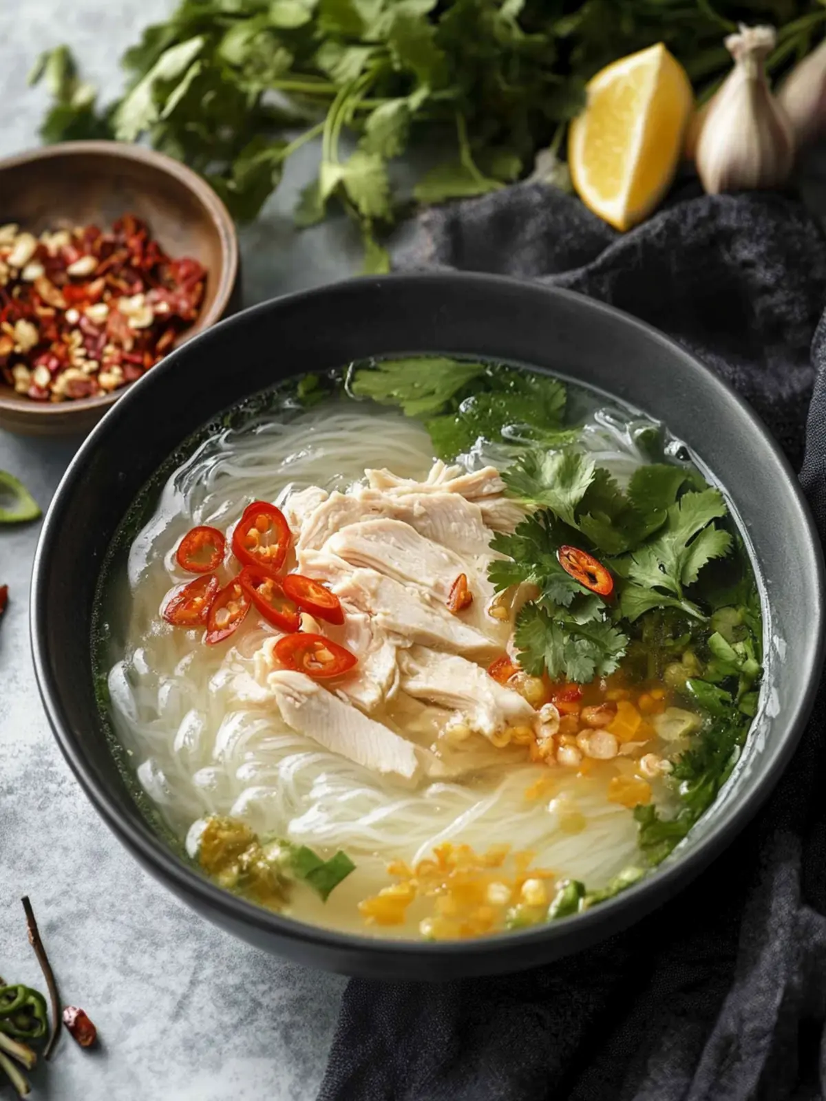 Savory Vietnamese Chicken Glass Noodle Soup (Miến Gà) Bliss 3 Vietnamese Chicken Glass Noodle Soup (Miến Gà)