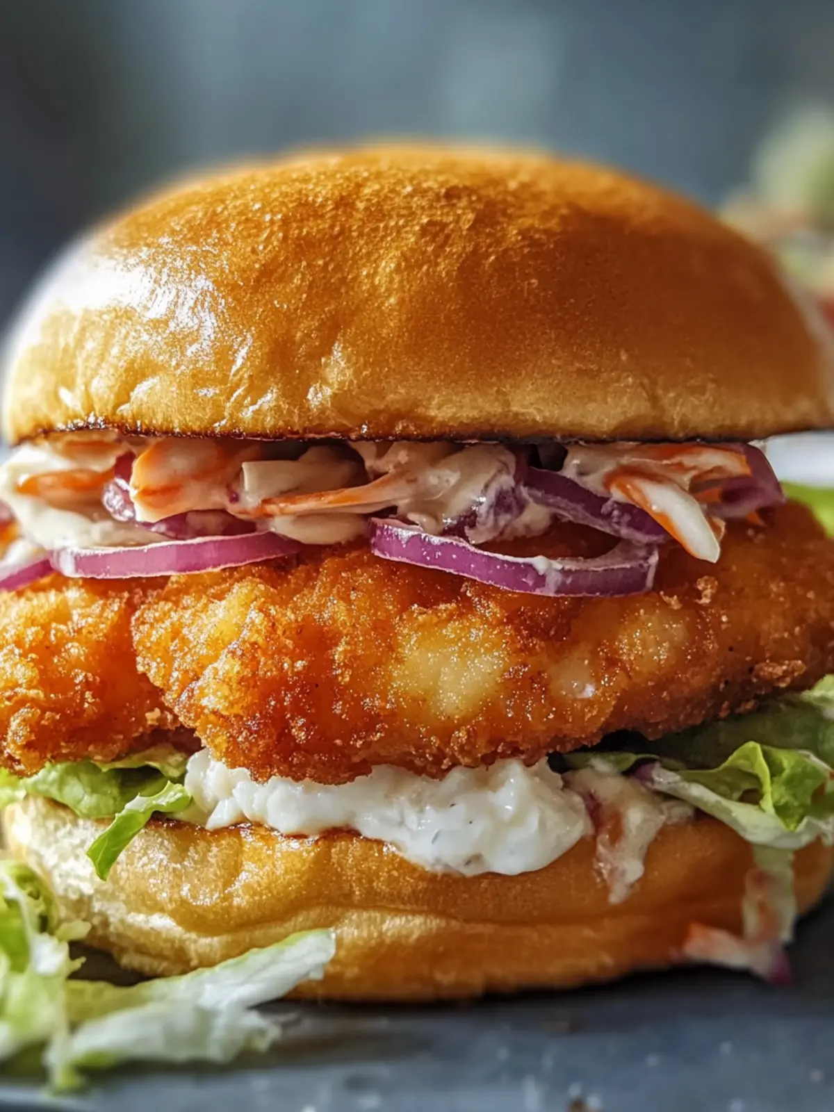 Crispy Fried Cod Sandwich on Toasted Brioche for Quick Delights 5 Crispy Fried Cod Sandwich on Toasted Brioche